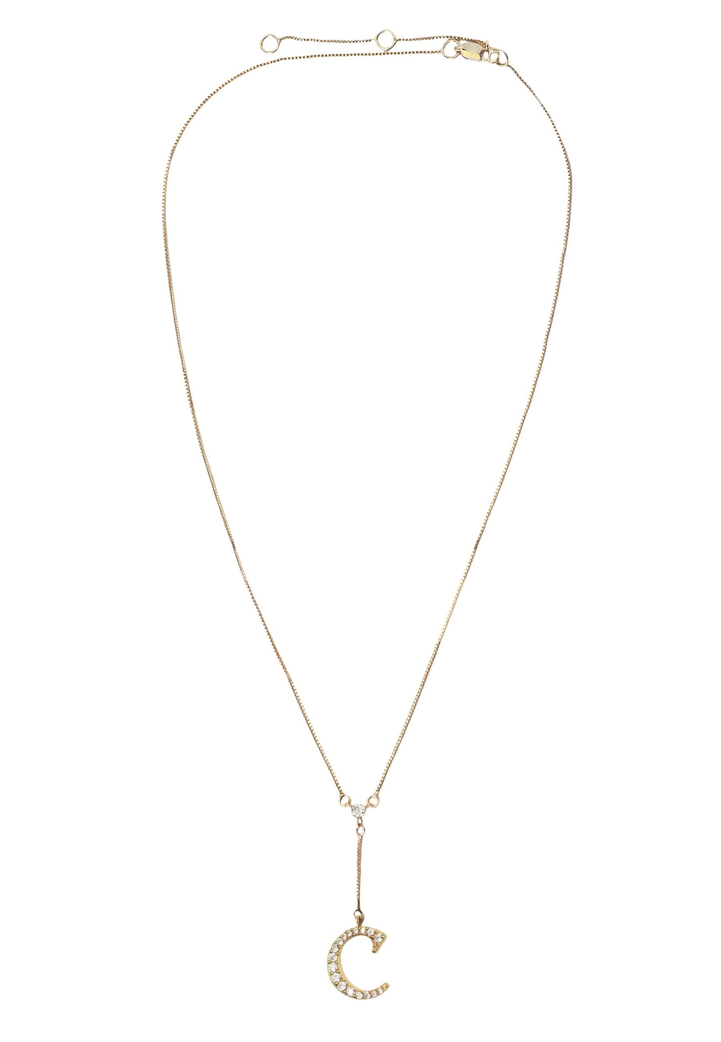 gold alphabet necklaces Bombay Sunset