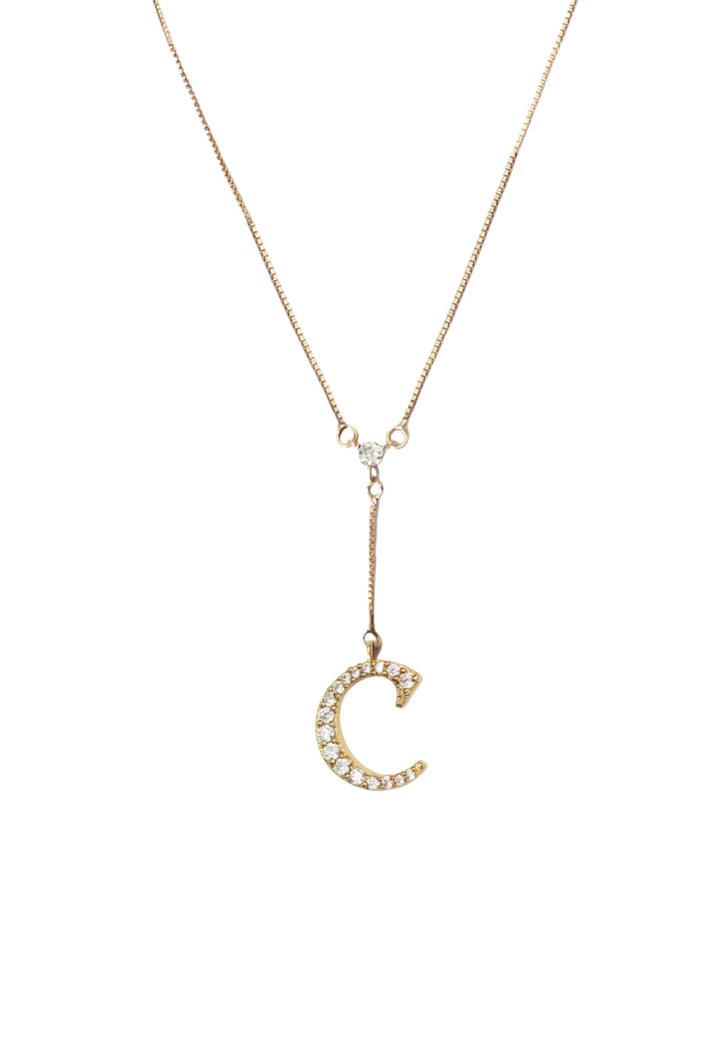 gold alphabet necklaces Bombay Sunset