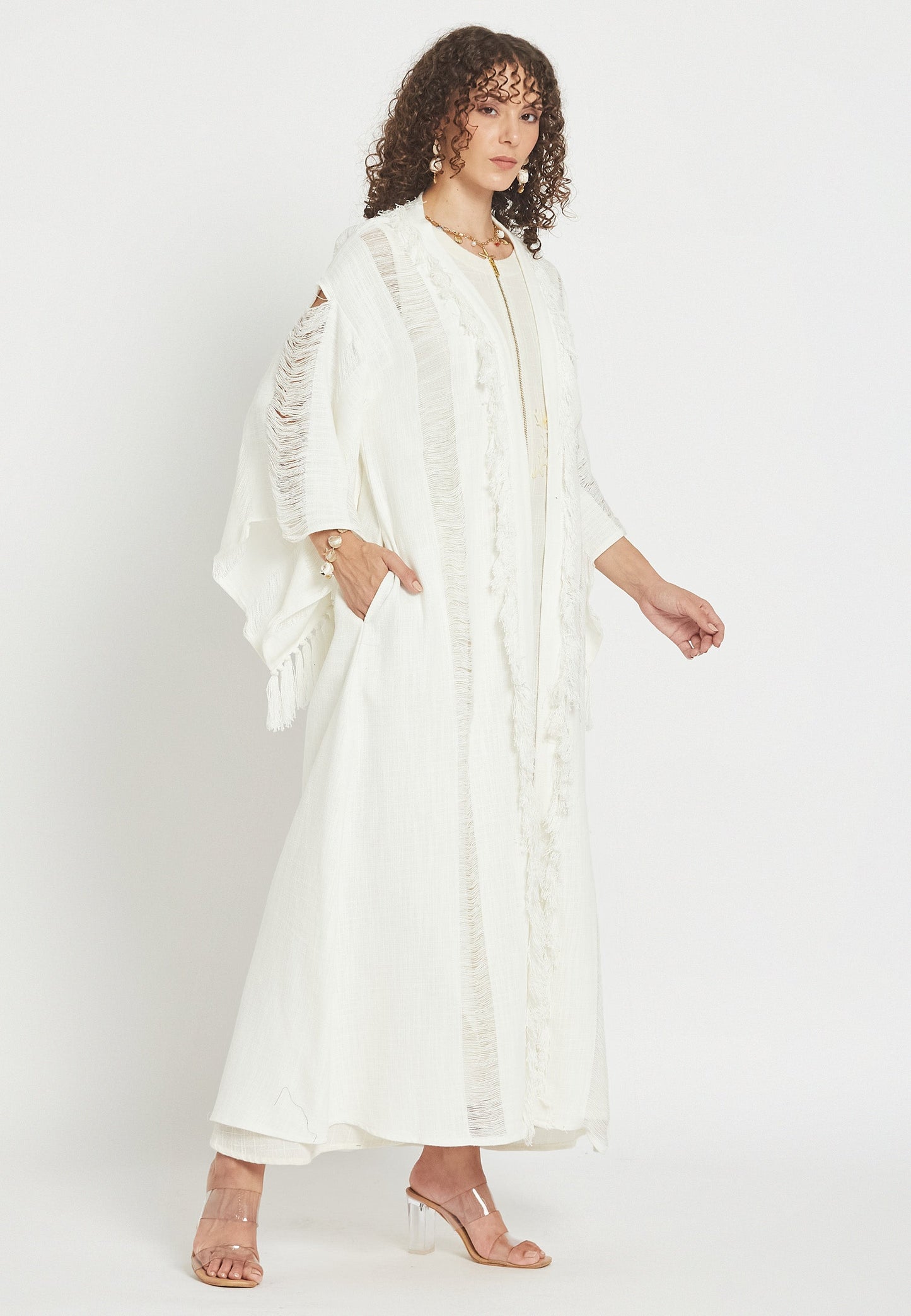 Ondelia White Kimono