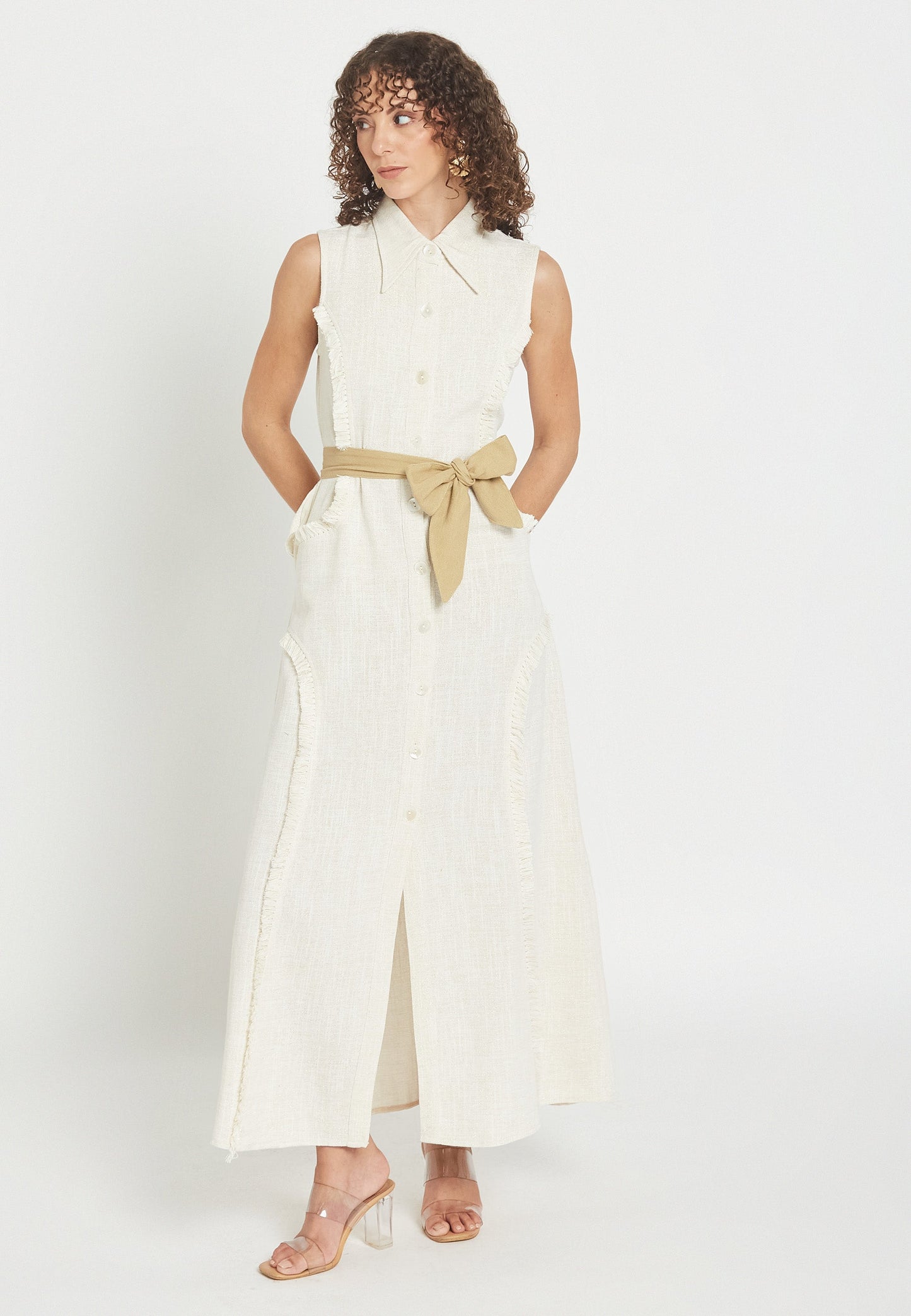 Petalora White Shirt Dress