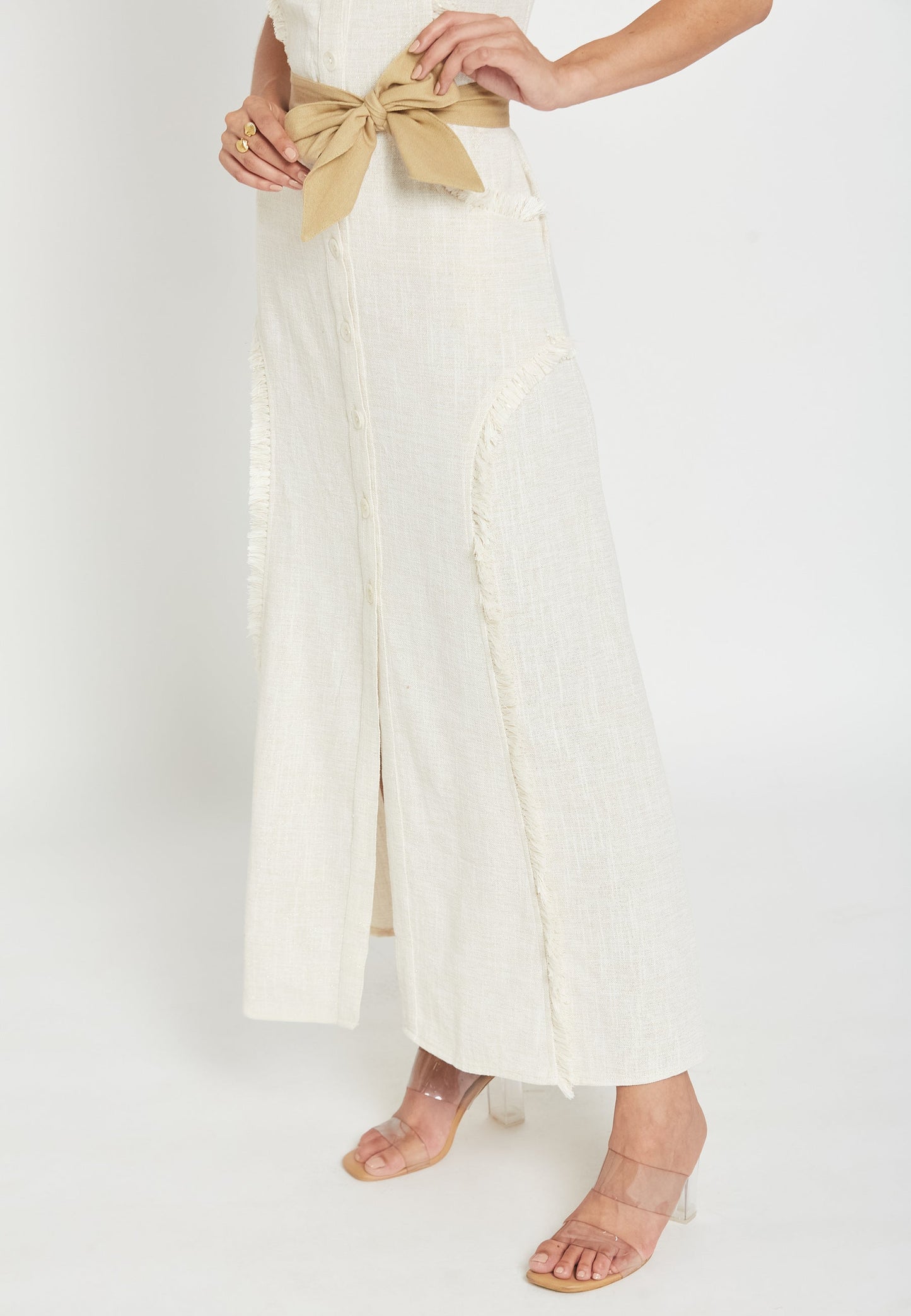Vestido camisero blanco Petalora