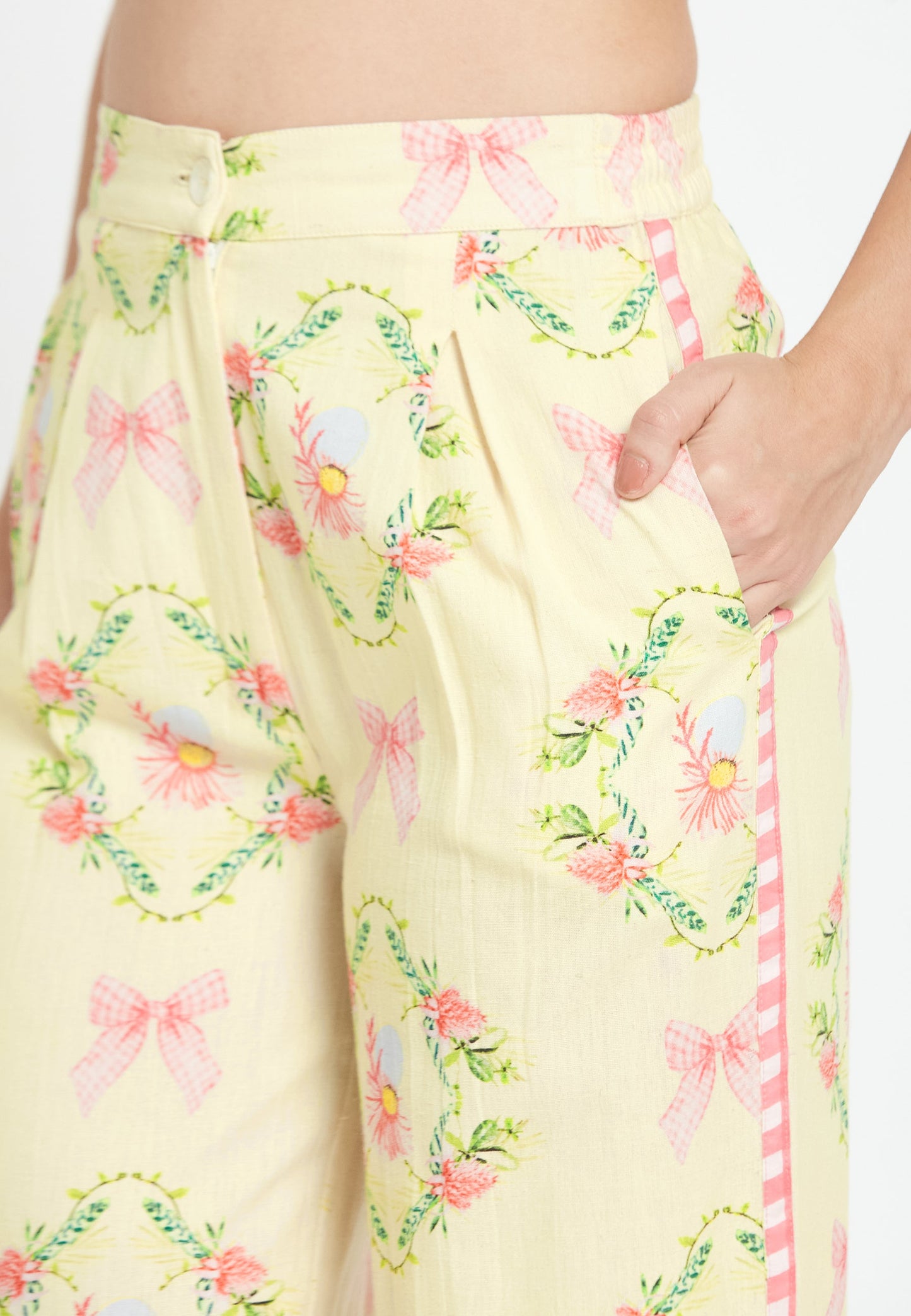 Pantalones anchos Moss Hibiscus