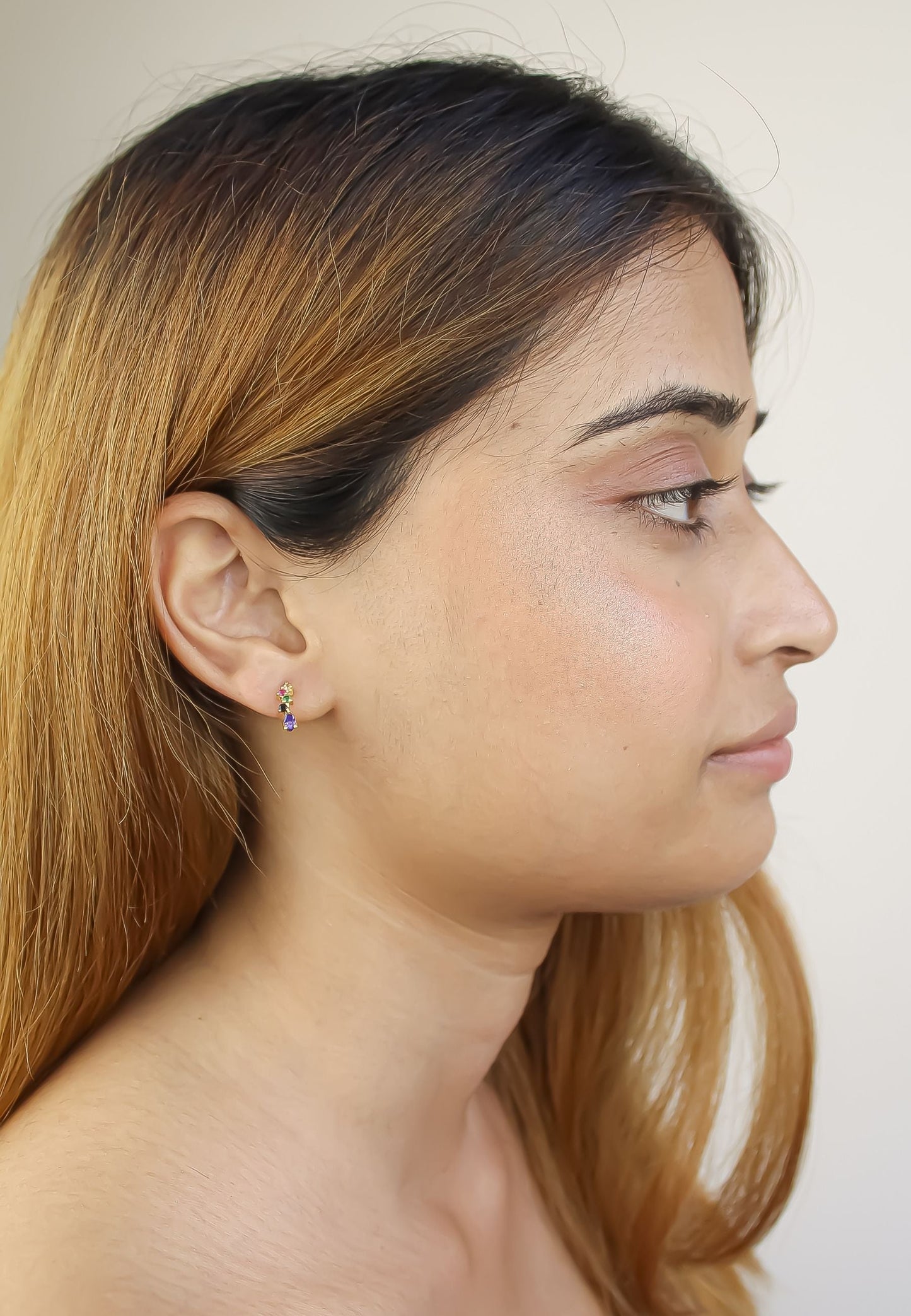 riccia earrings Bombay Sunset