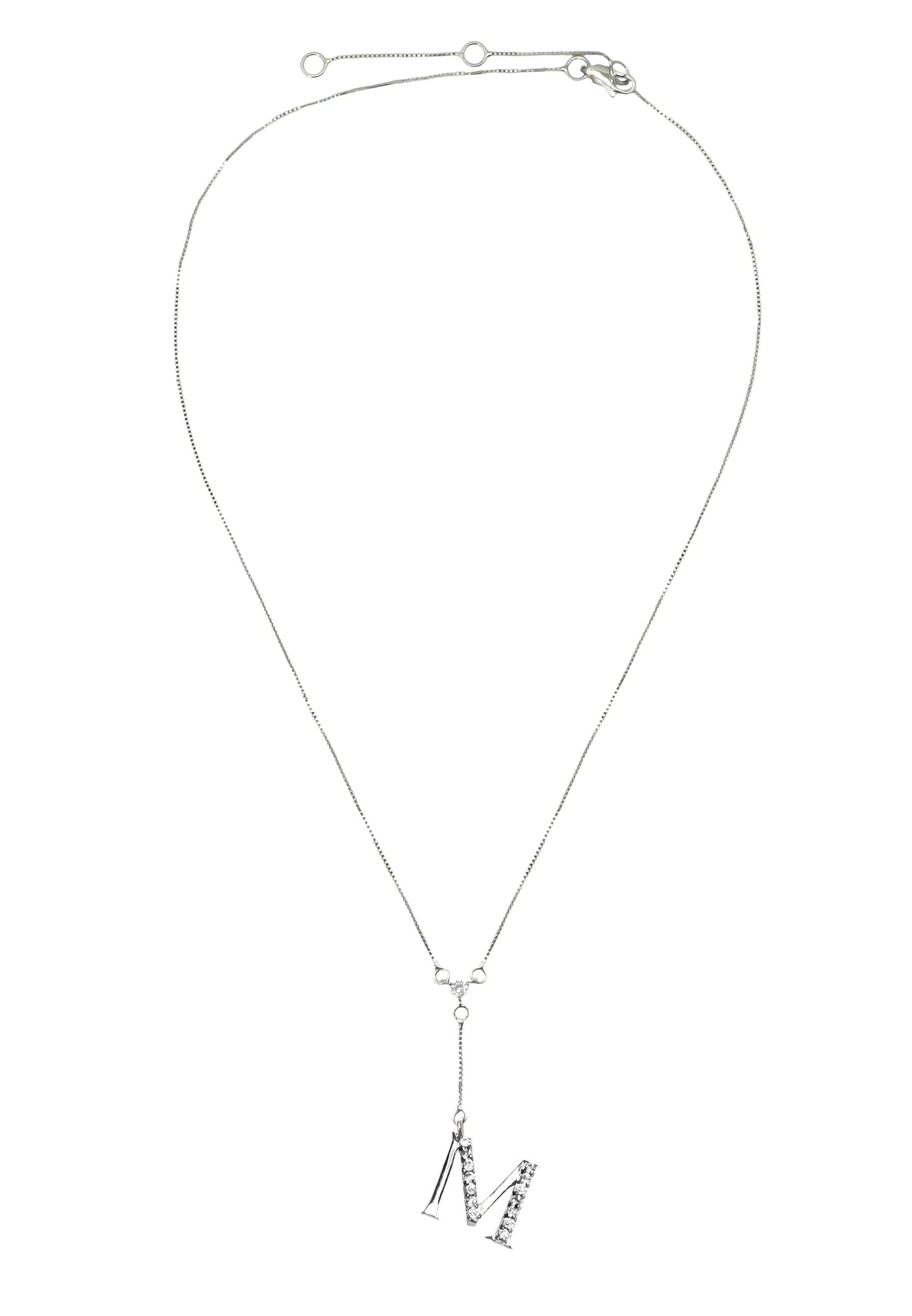 silver alphabets necklaces Bombay Sunset