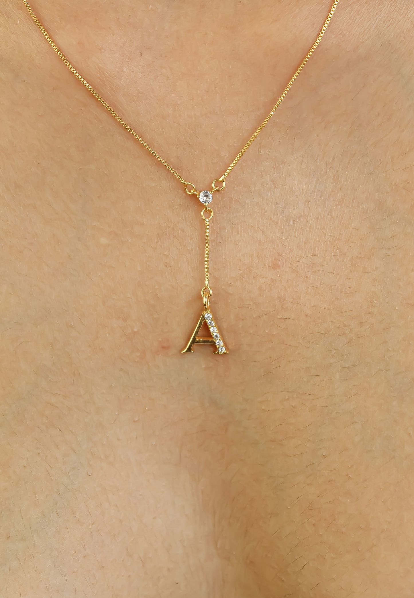 Golden Alphabet Necklaces Bombay Sunset