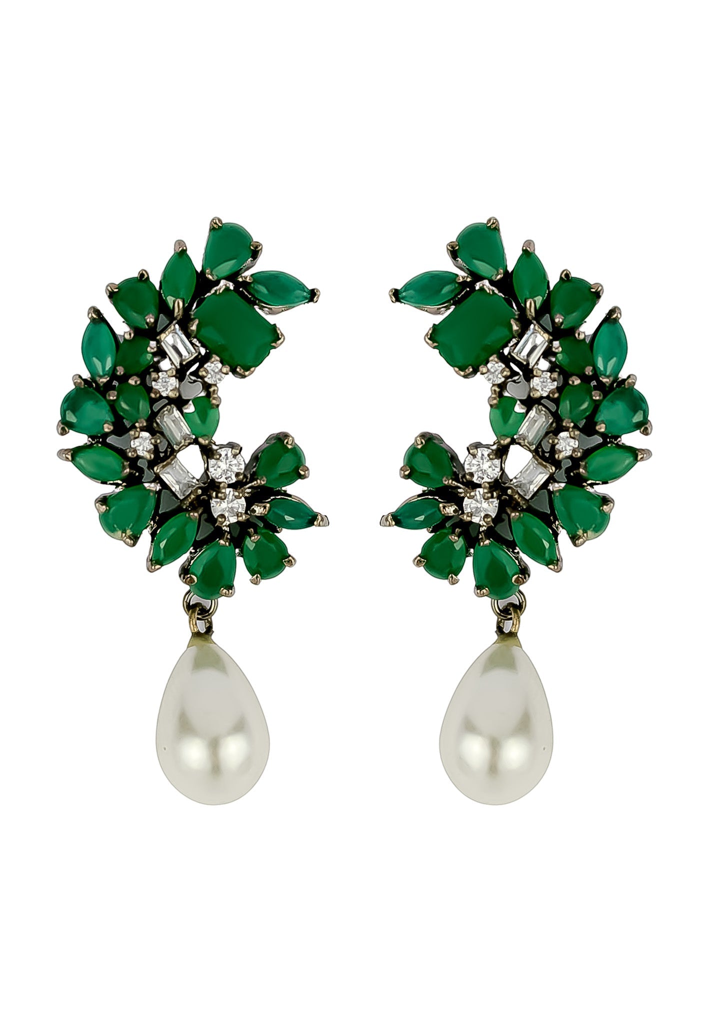 frosty pearl earrings below 50 big bridal bride bridesmaid Bombay Sunset