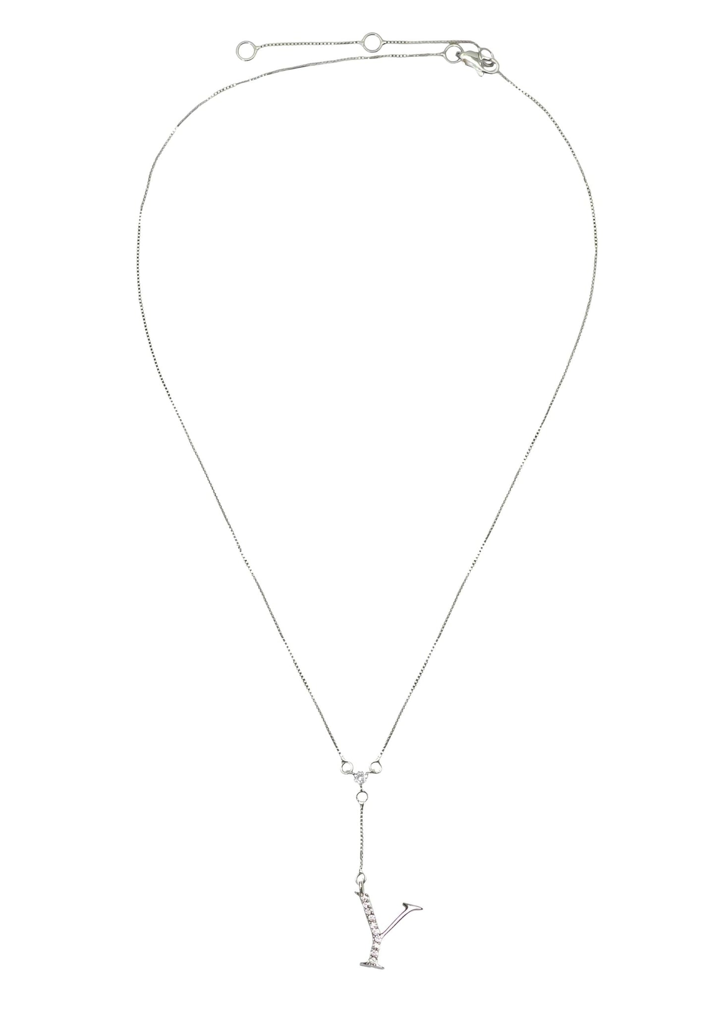 silver alphabets necklaces Bombay Sunset
