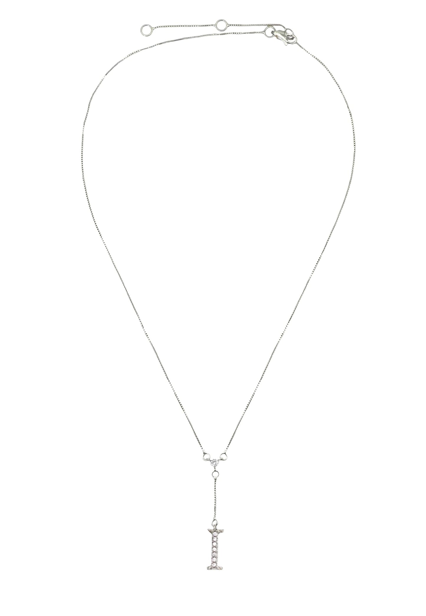 silver alphabets necklaces Bombay Sunset