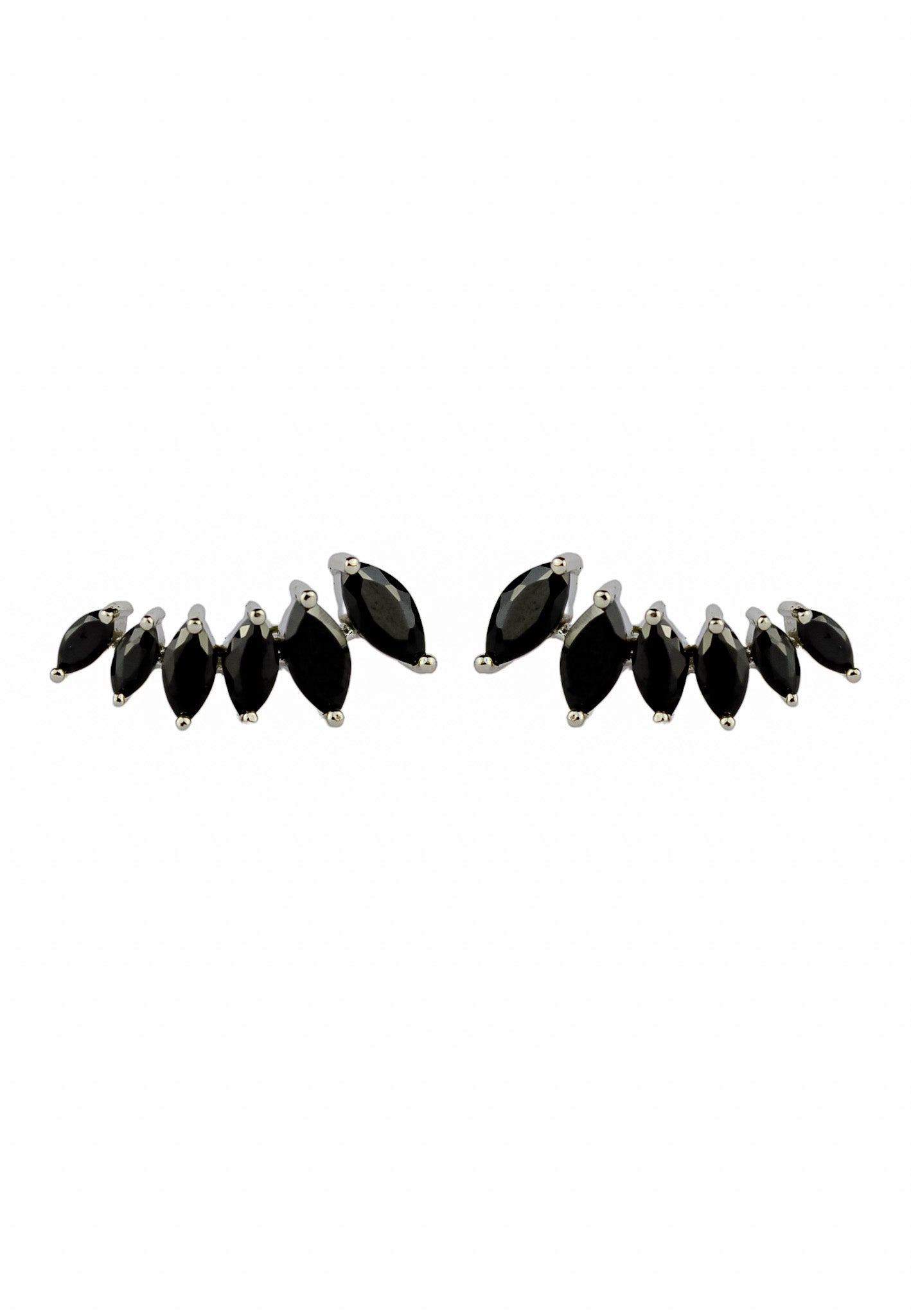 silver stepping earrings Bombay Sunset