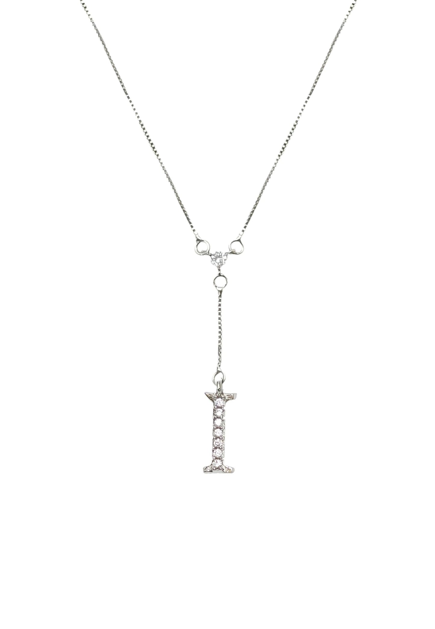 silver alphabets necklaces Bombay Sunset