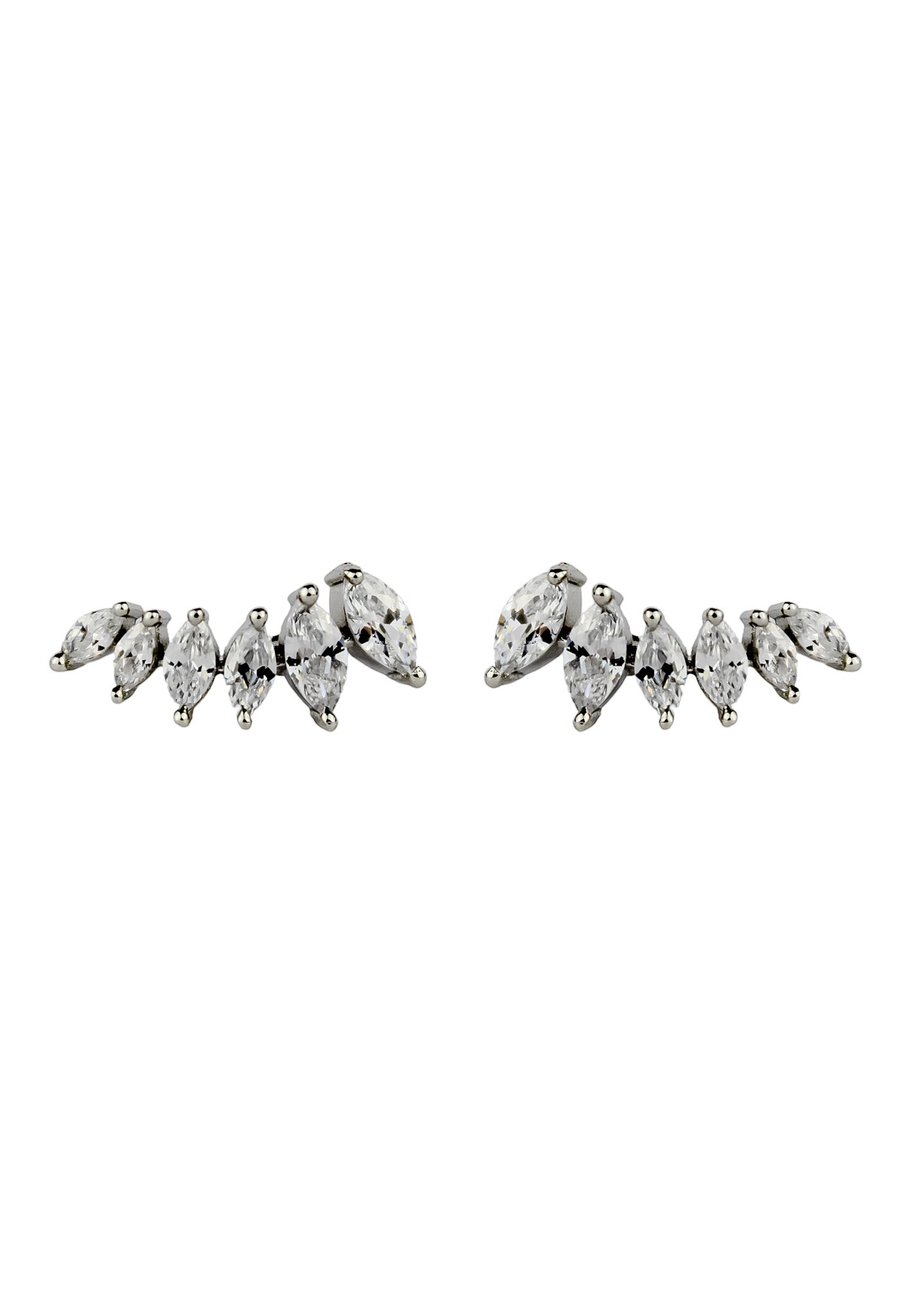 silver stepping earrings Bombay Sunset