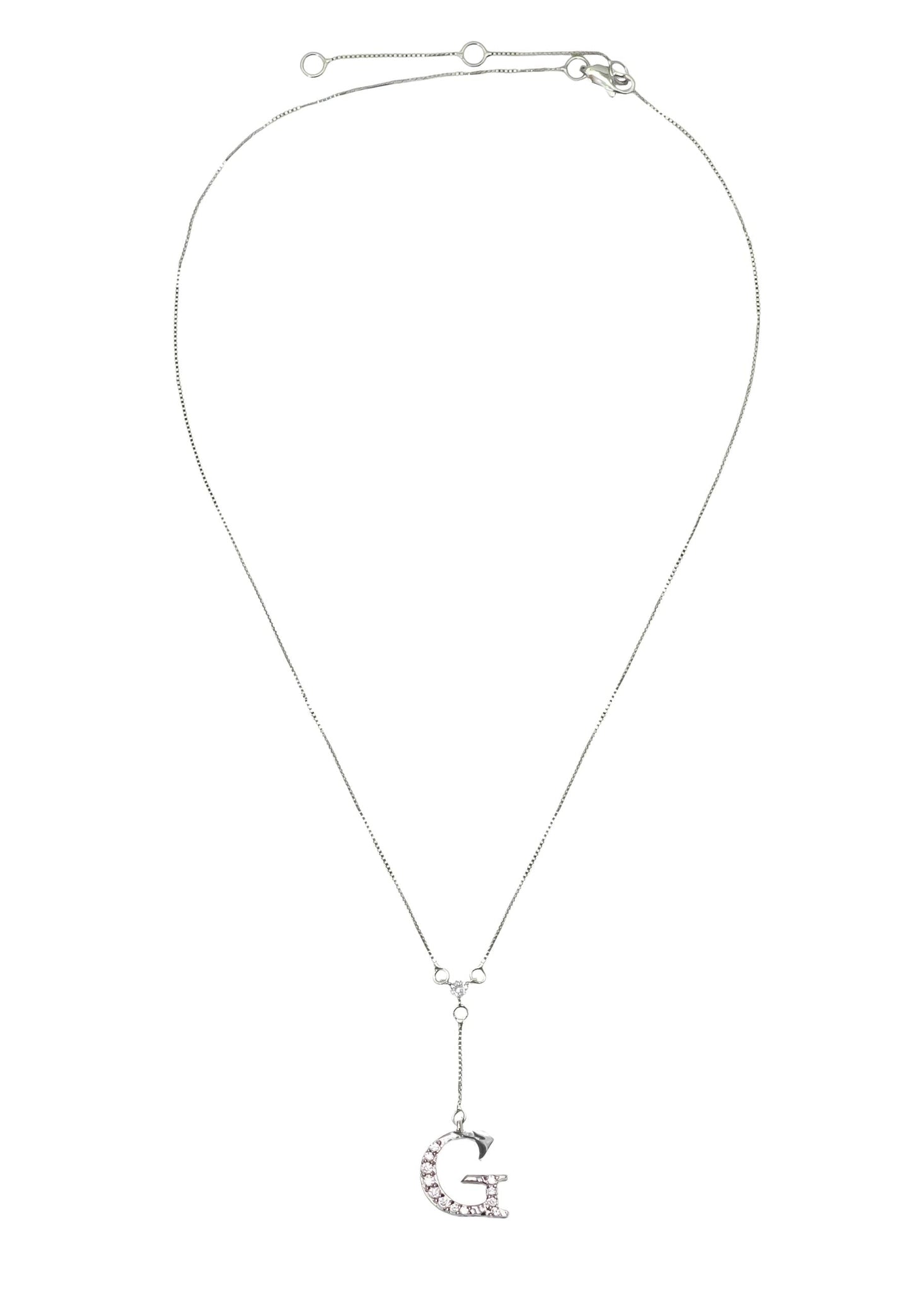 silver alphabets necklaces Bombay Sunset