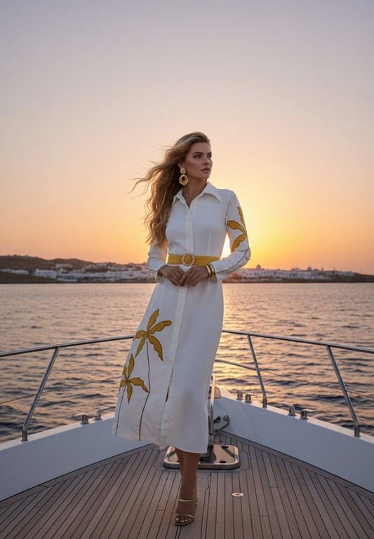 Meadow White Shirt Dress