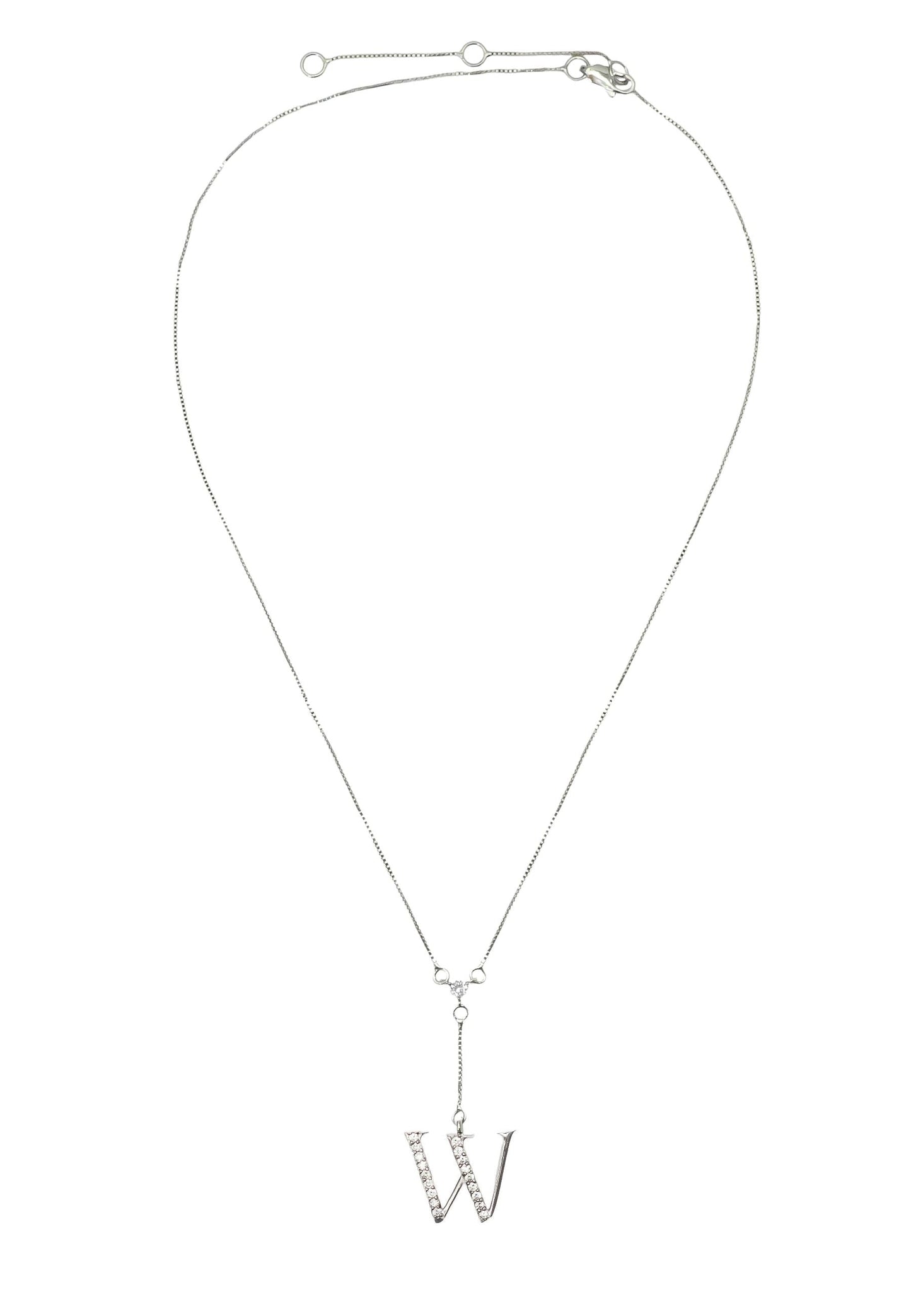 silver alphabets necklaces Bombay Sunset
