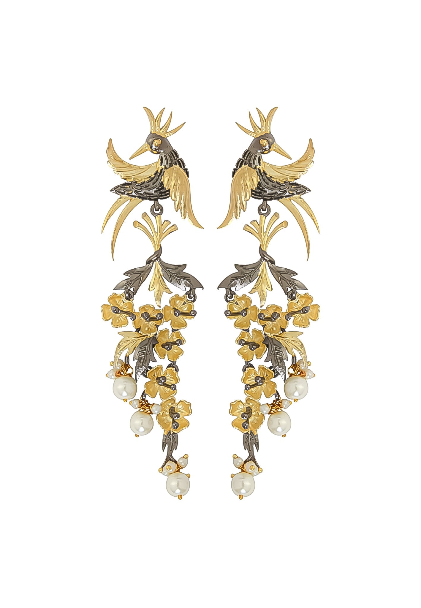 paradise bird earrings Bombay Sunset