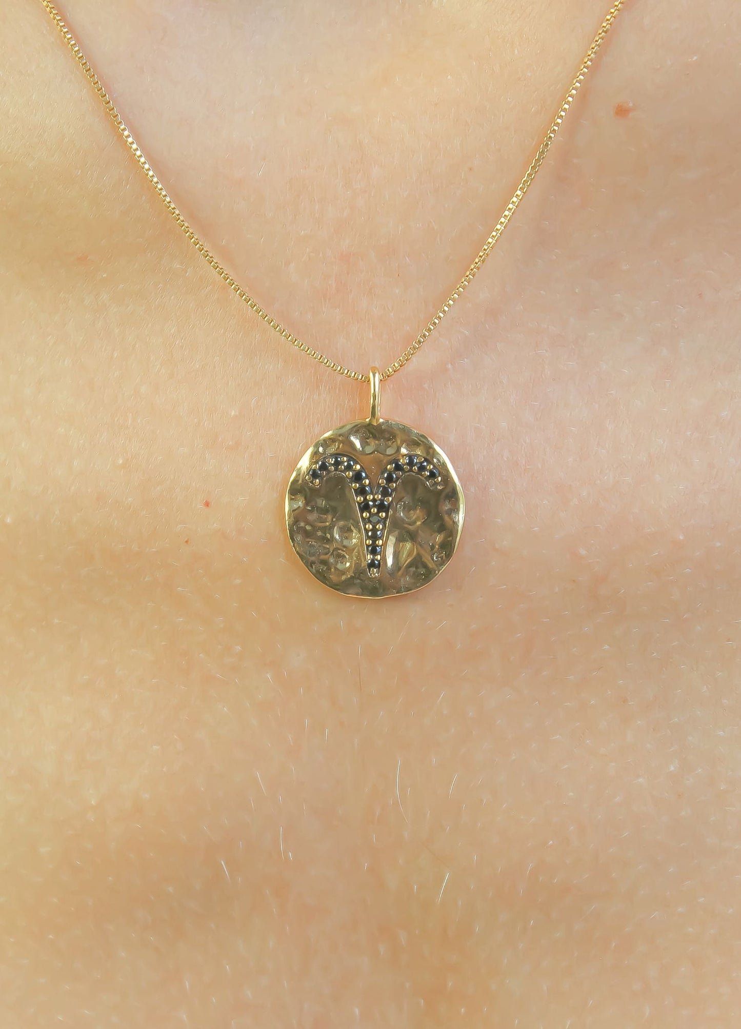 Stellar Aries Coin Pendant Bombay Sunset
