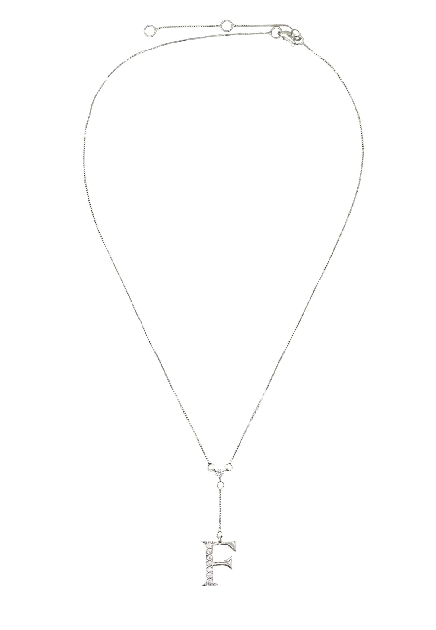 silver alphabets necklaces Bombay Sunset