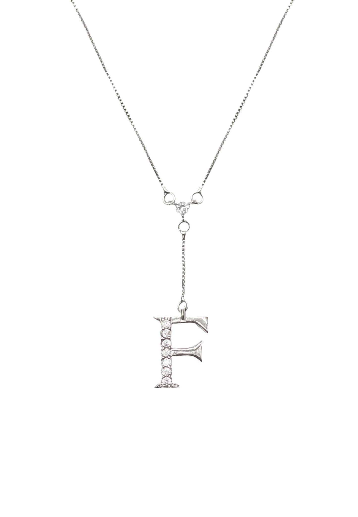 silver alphabets necklaces Bombay Sunset