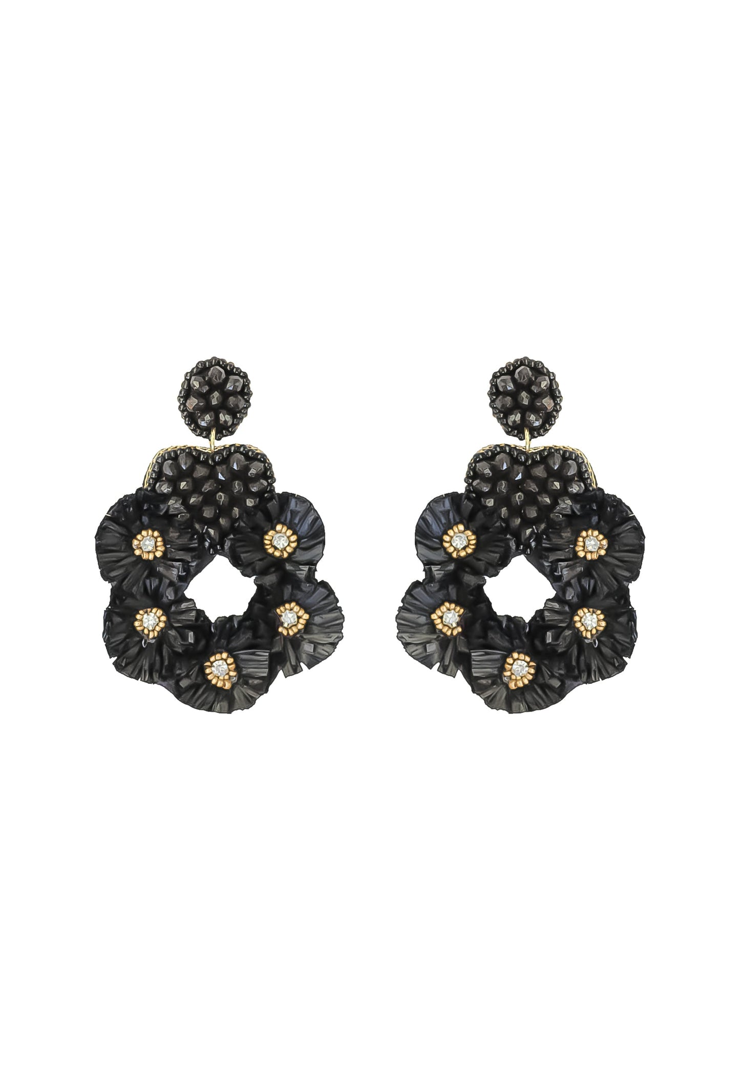 amancio black earrings Bombay Sunset