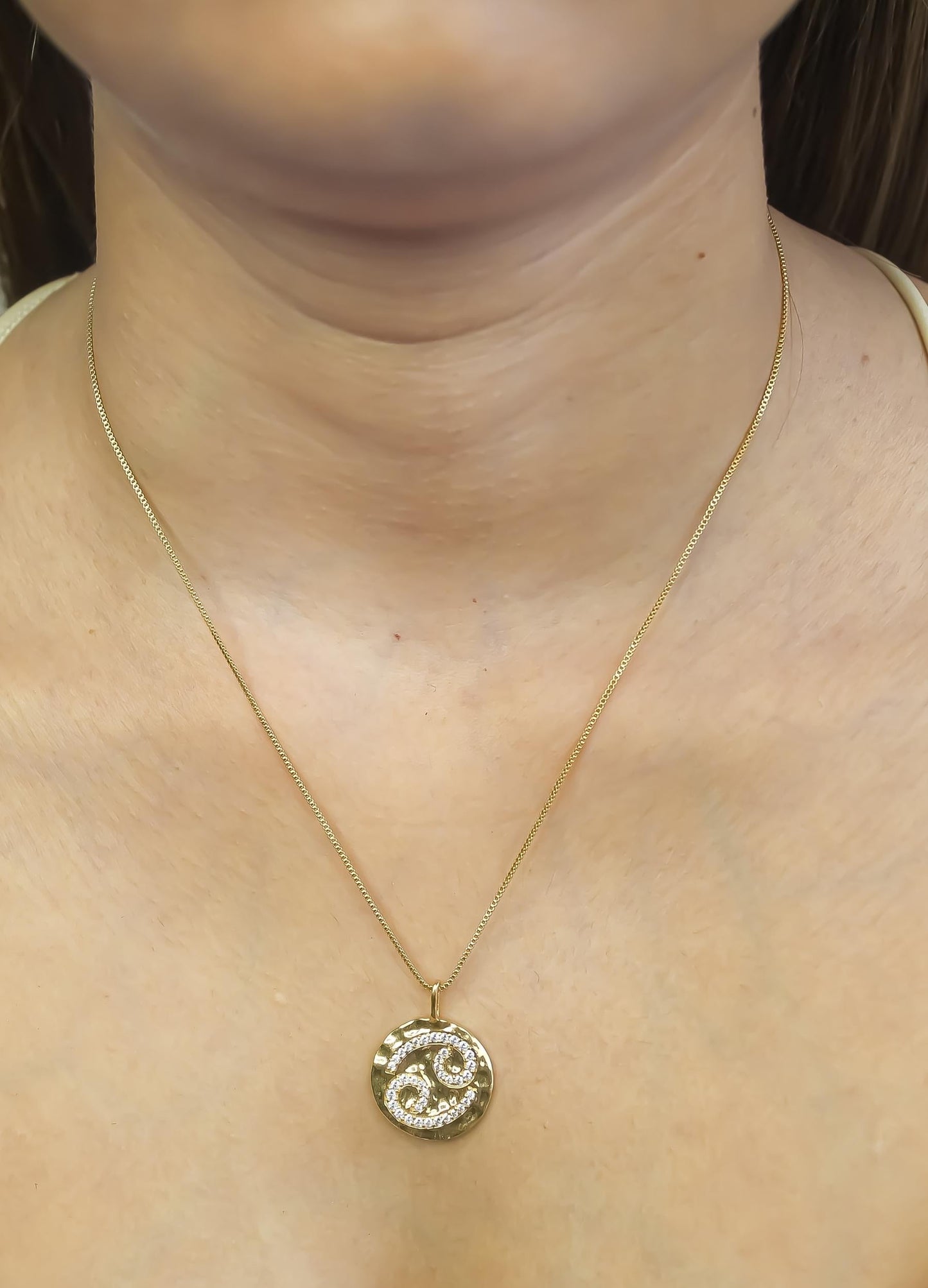 stellar cancer coin pendant Bombay Sunset