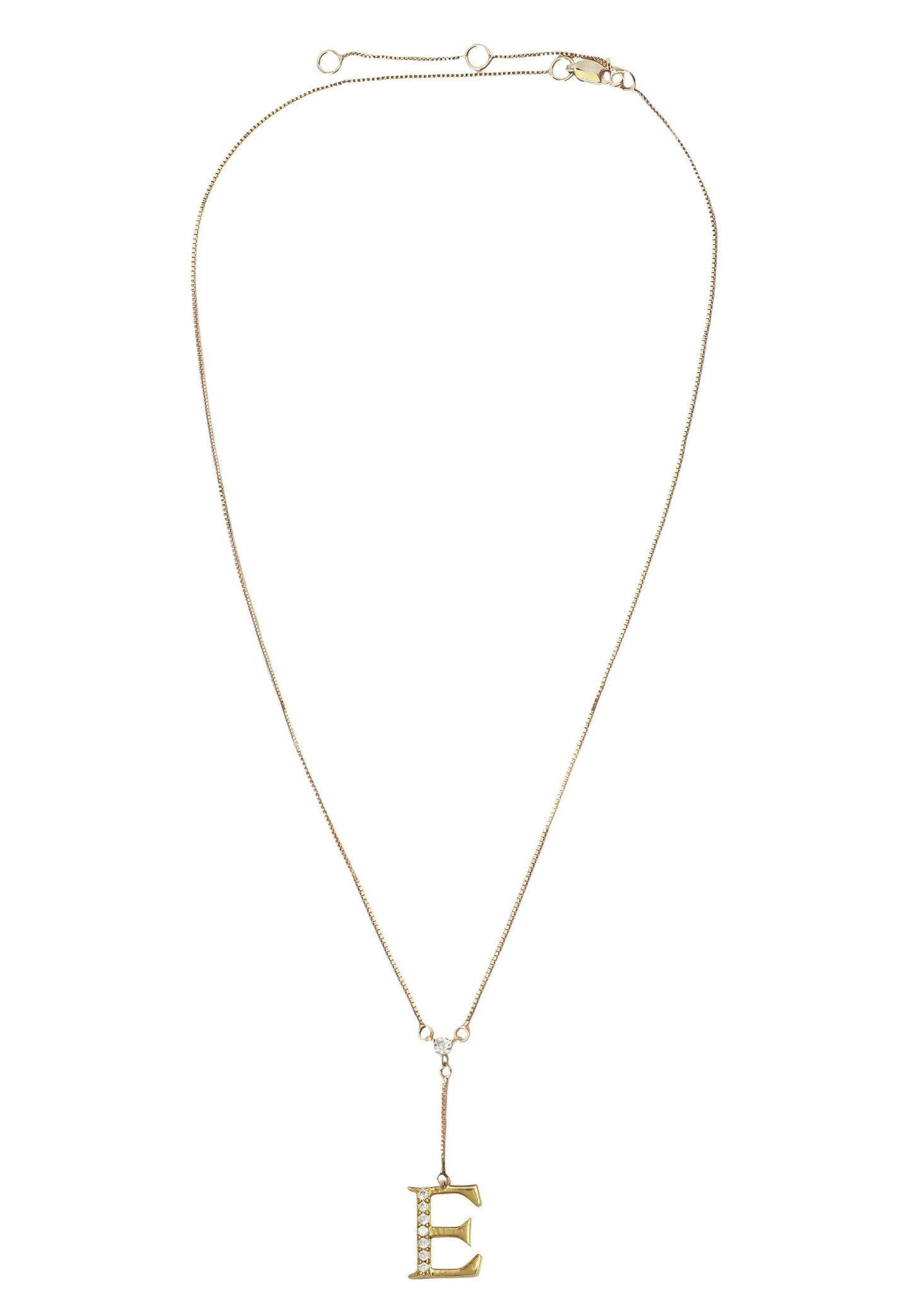 gold alphabet necklaces Bombay Sunset