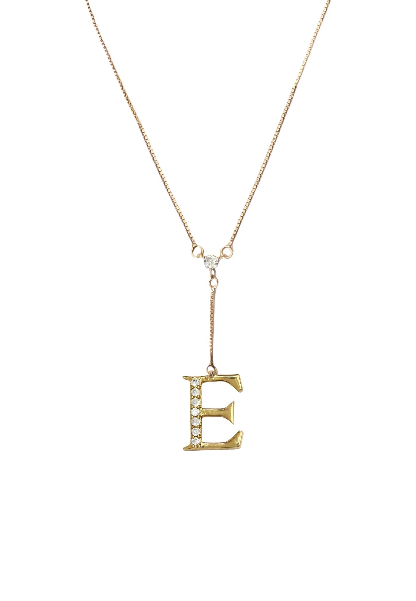gold alphabet necklaces Bombay Sunset