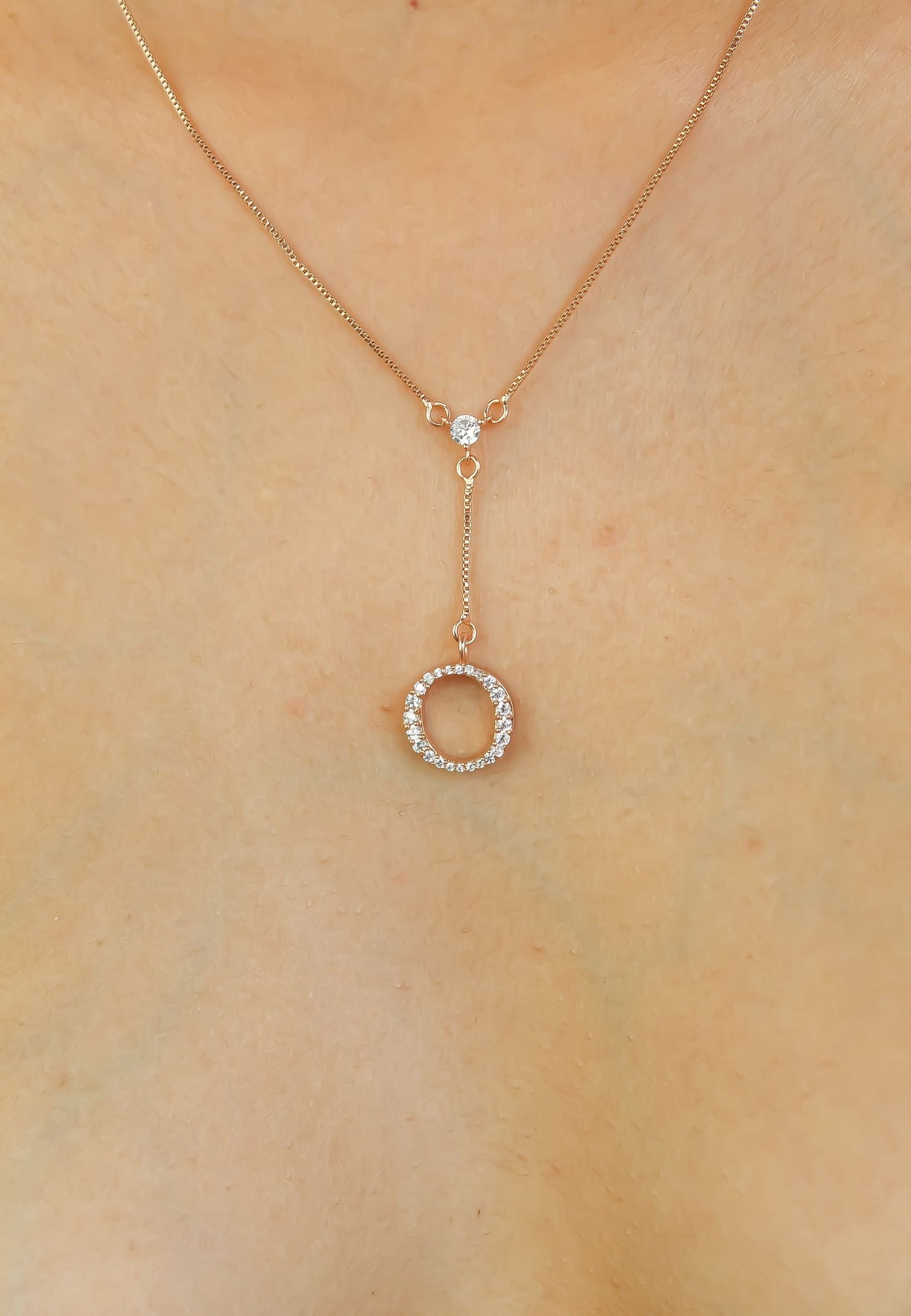 rose gold alphabet necklaces Bombay Sunset