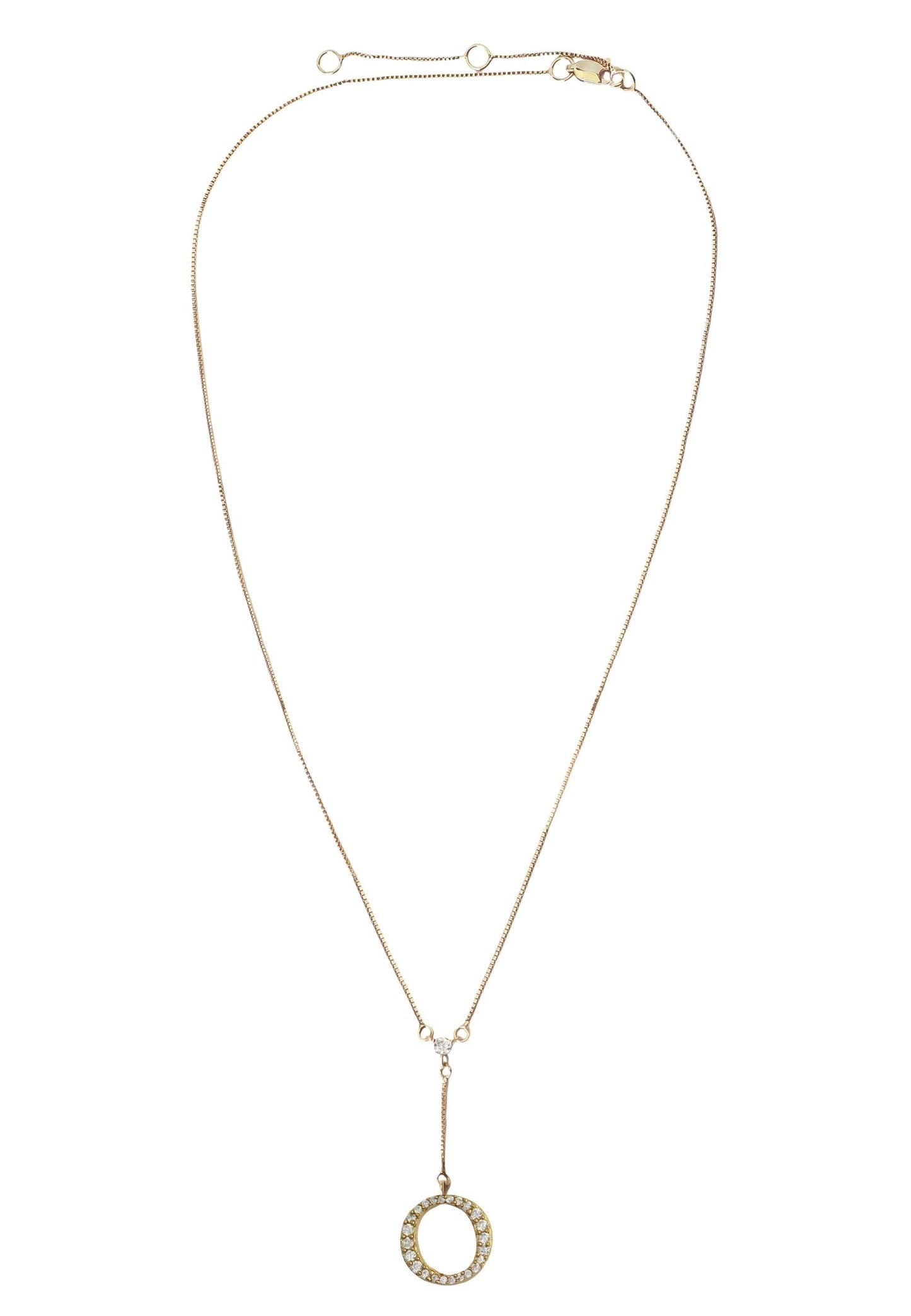 gold alphabet necklaces Bombay Sunset