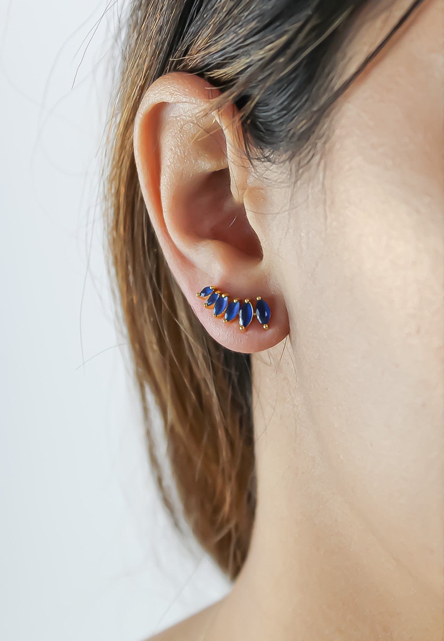 stepping stone earrings Bombay Sunset