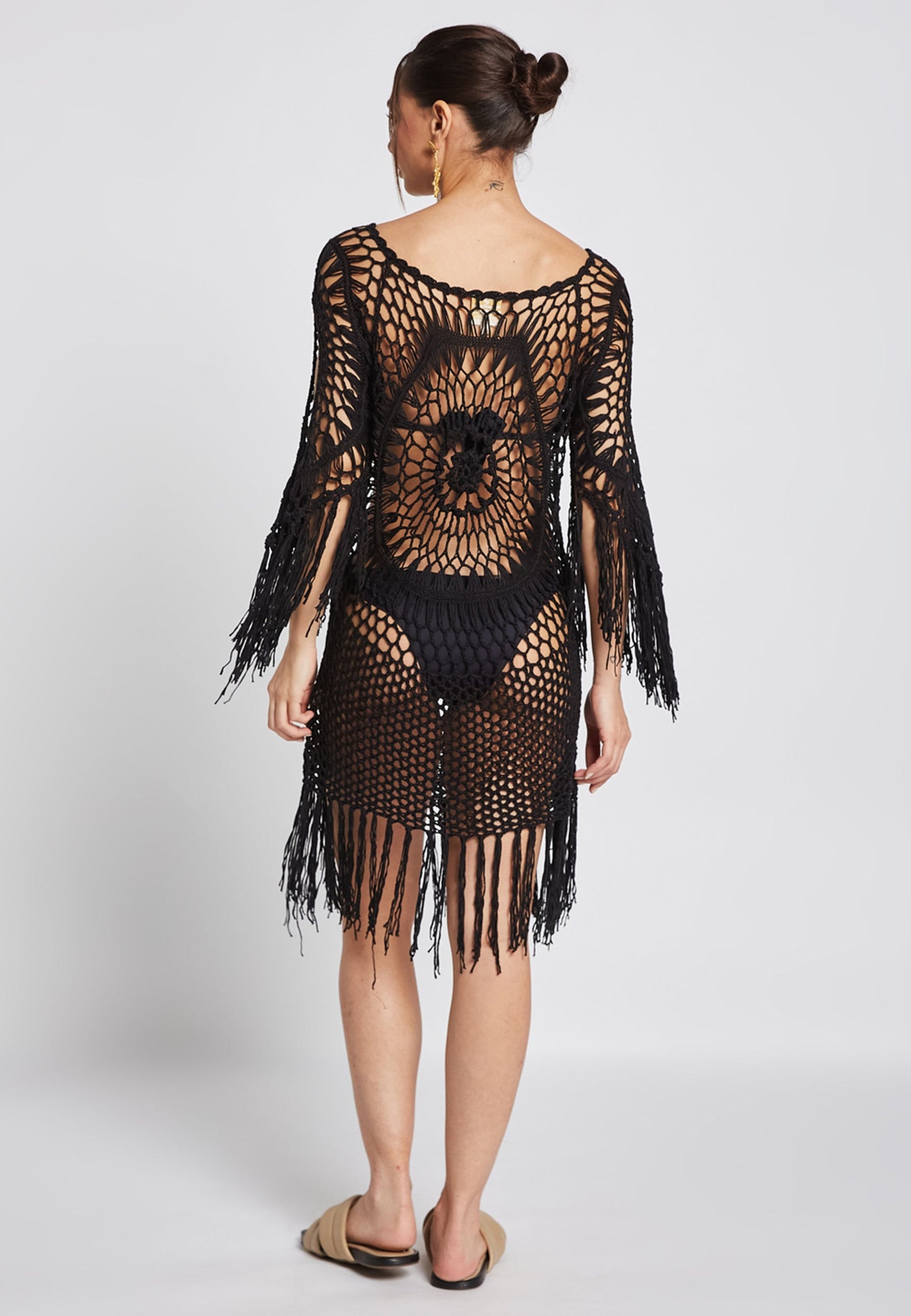 Vestido Eva Crochet Negro