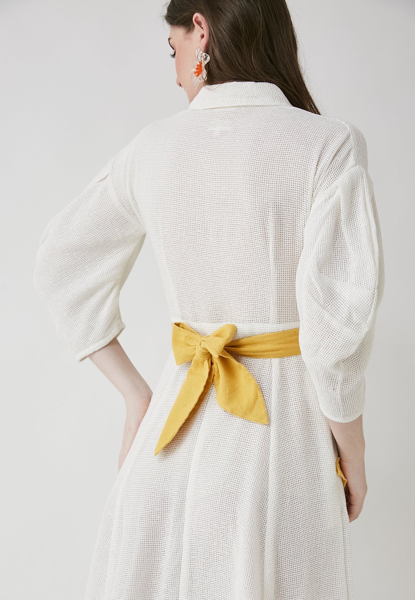 Abito bianco corallo