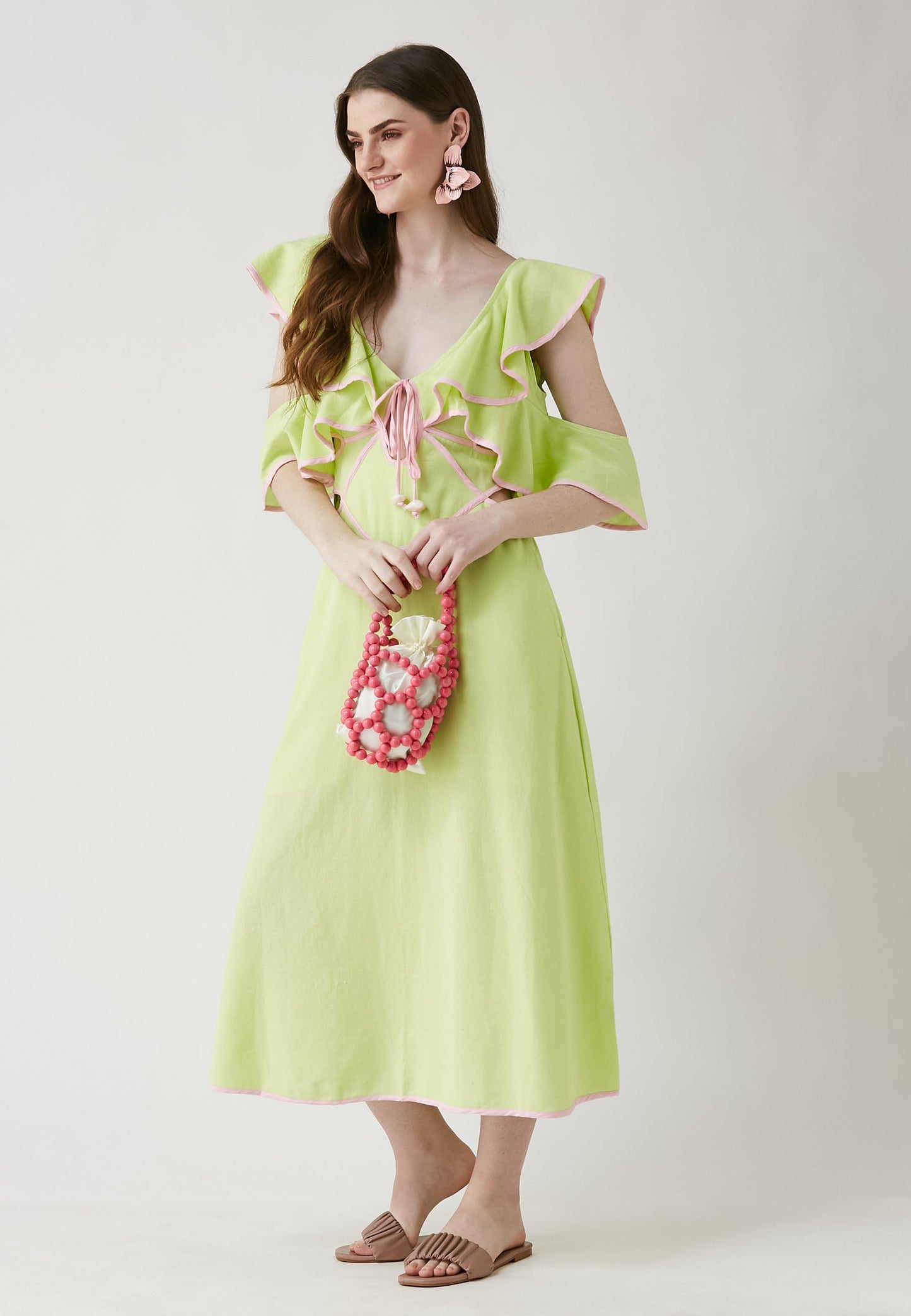 Vestido Oasis color lima