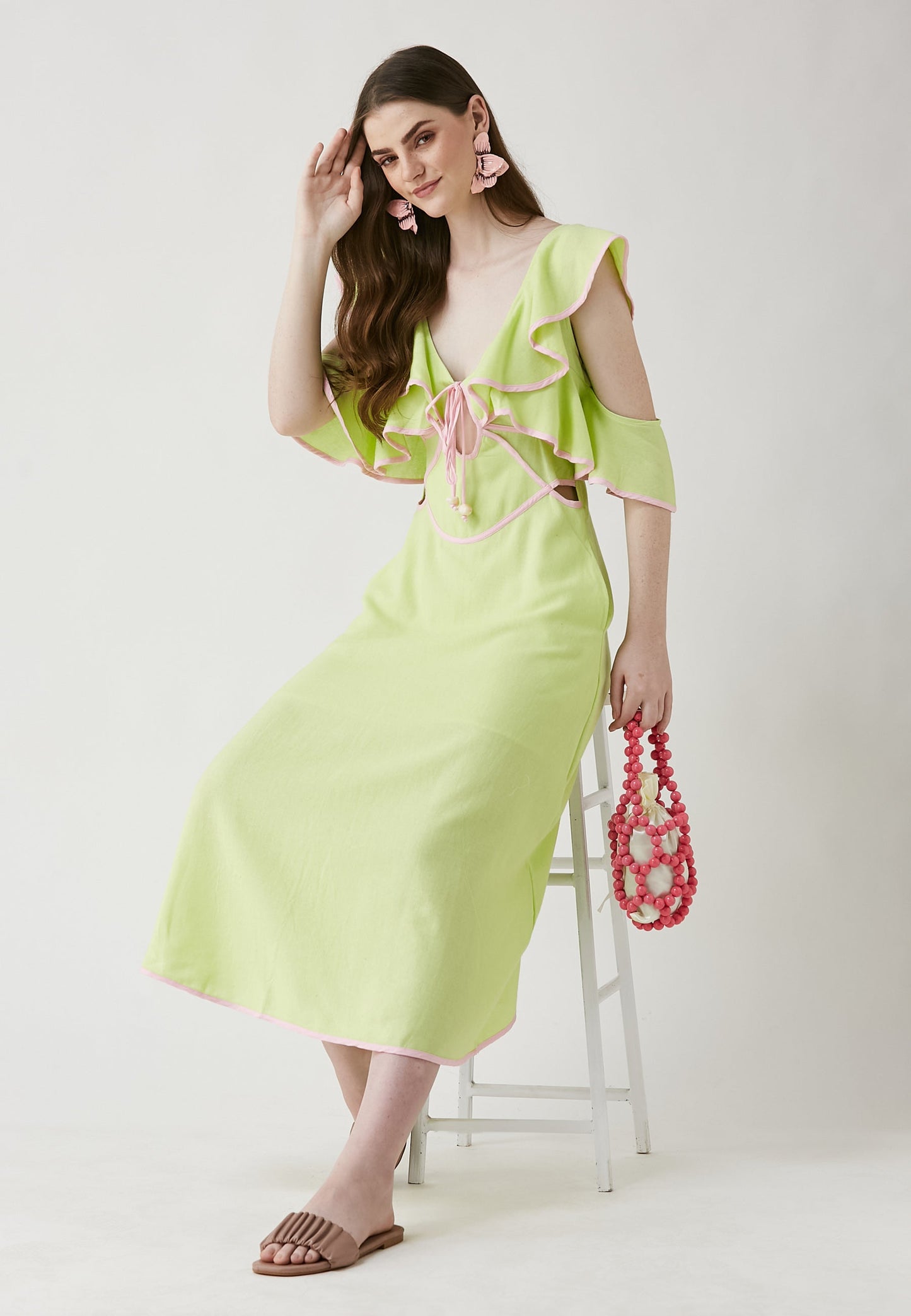 Vestido Oasis color lima