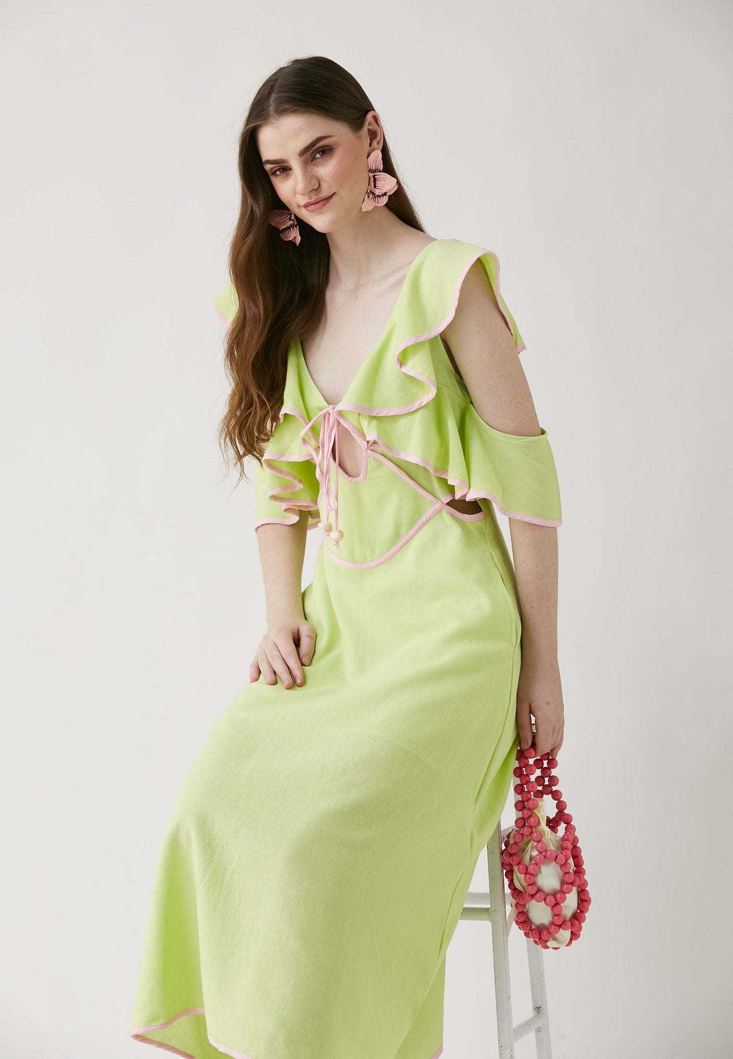 Vestido Oasis color lima