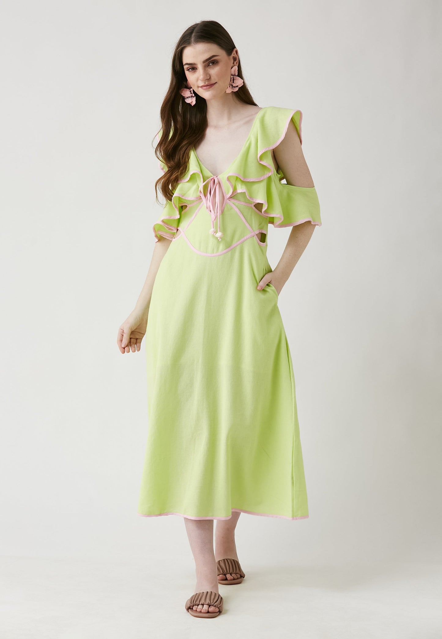 Vestido Oasis color lima