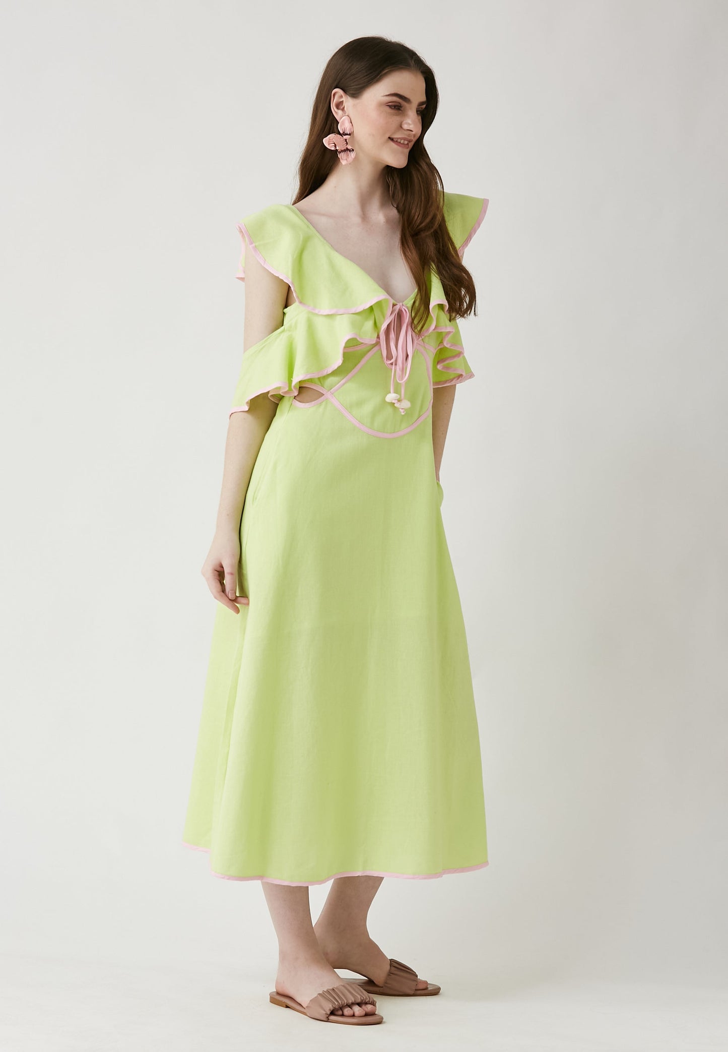 Vestido Oasis color lima