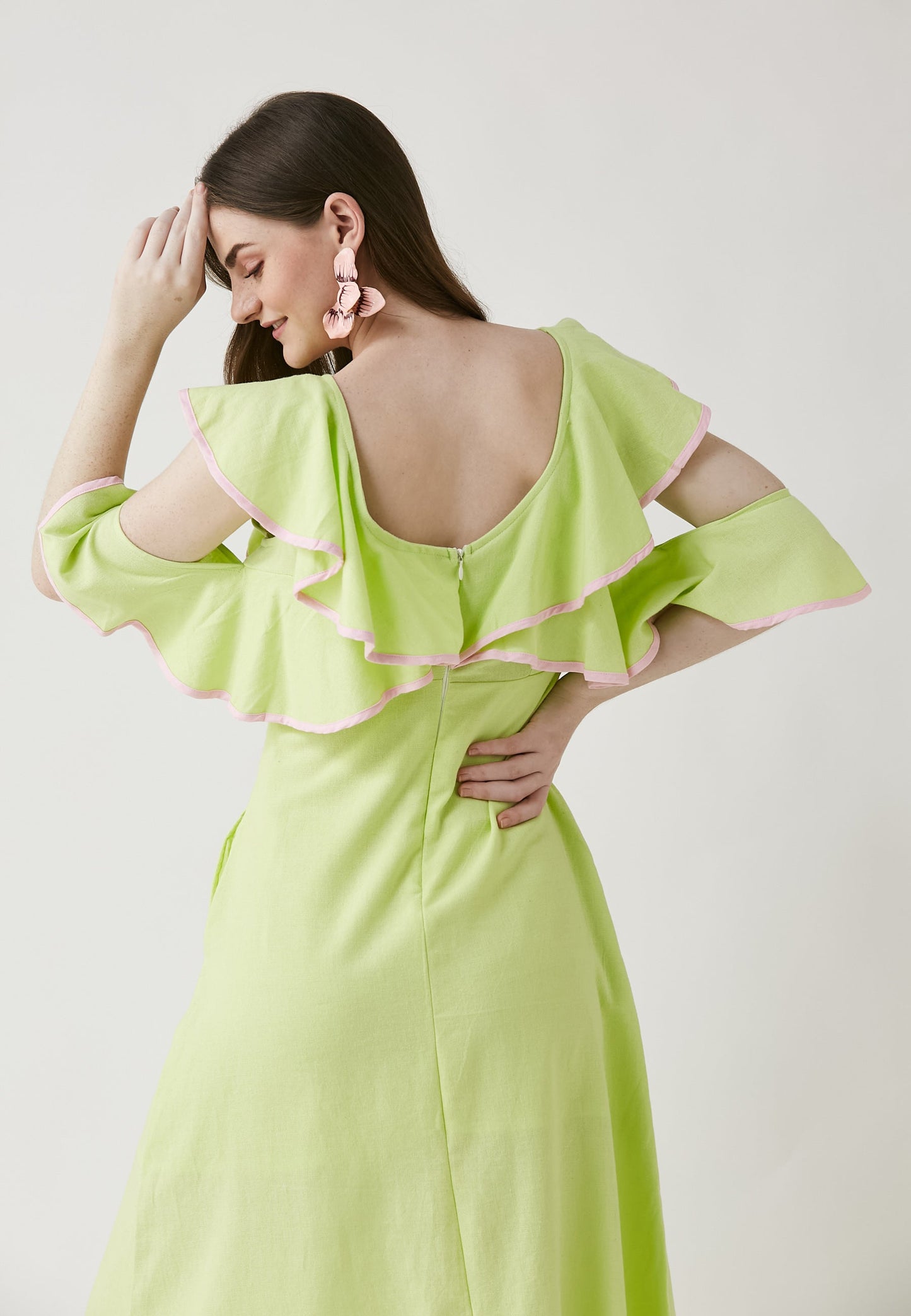 Vestido Oasis color lima