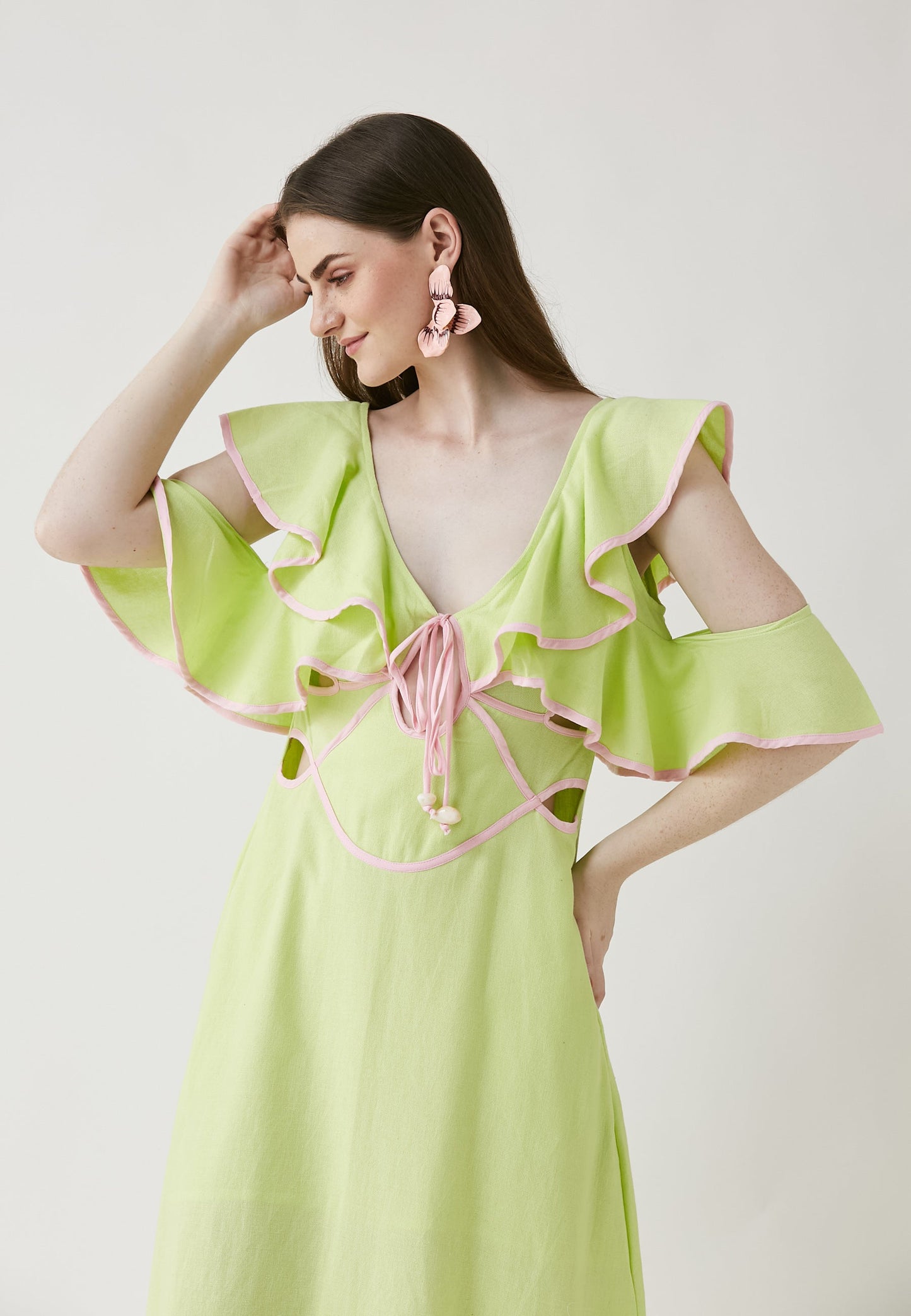 Vestido Oasis color lima