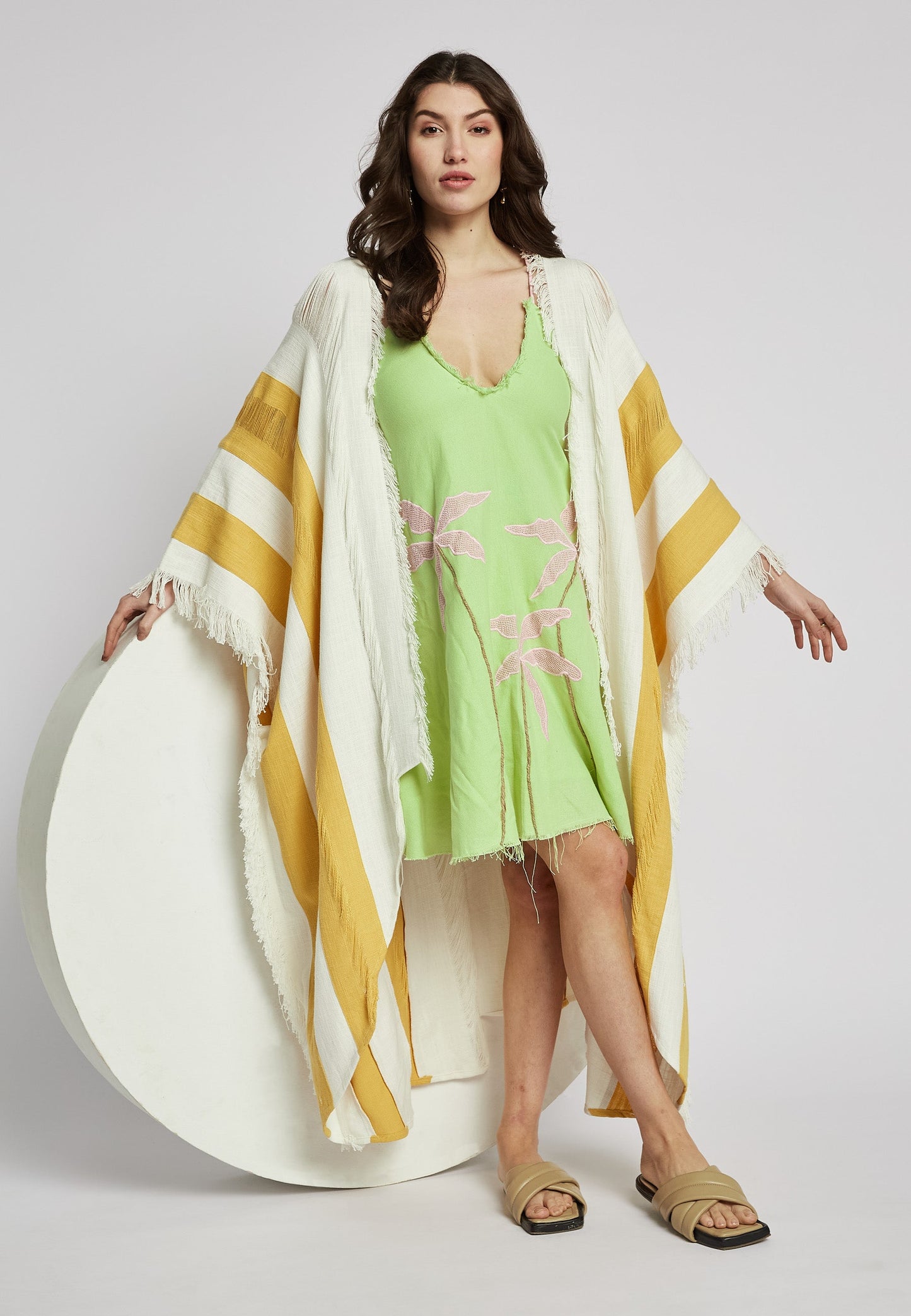 Kimono de mango y salvia
