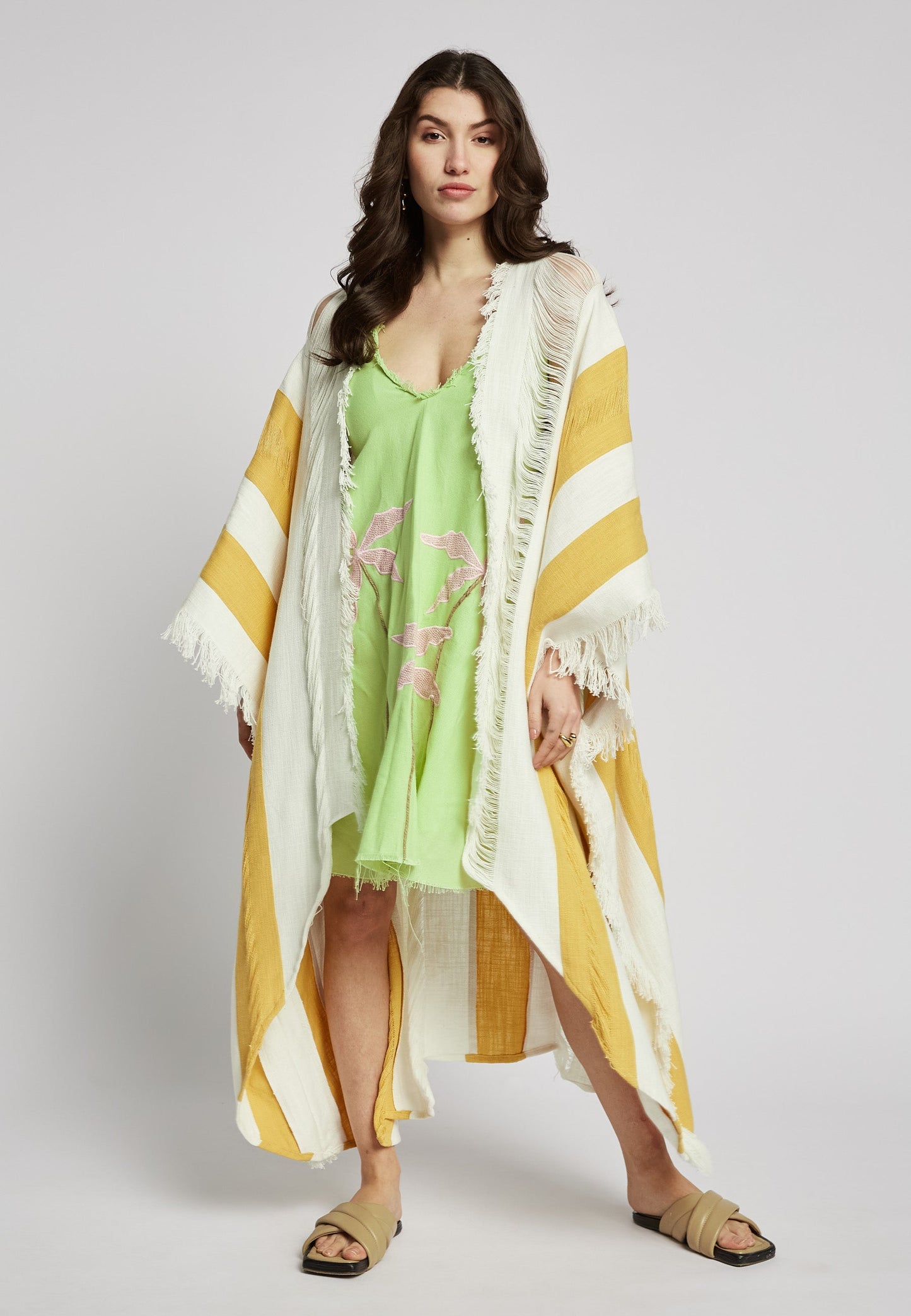 Kimono de mango y salvia