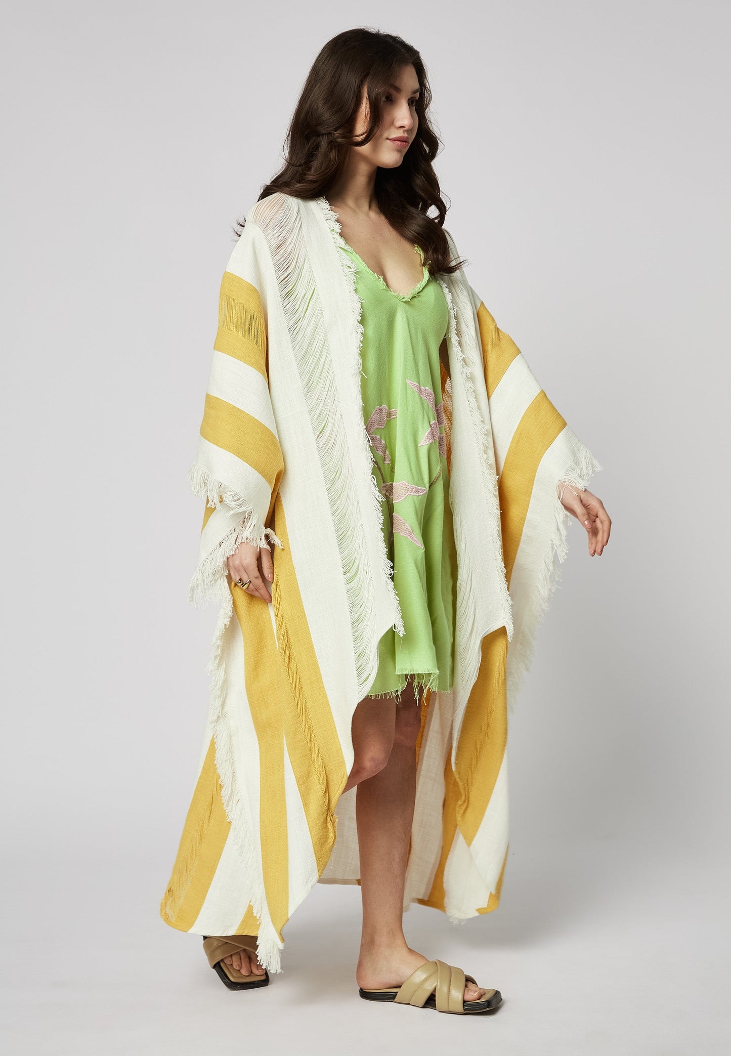 Kimono de mango y salvia