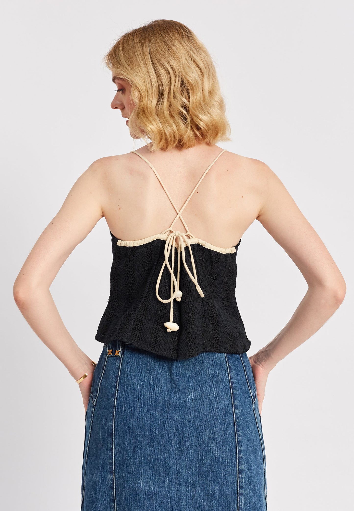 Vivid Mai Black Top