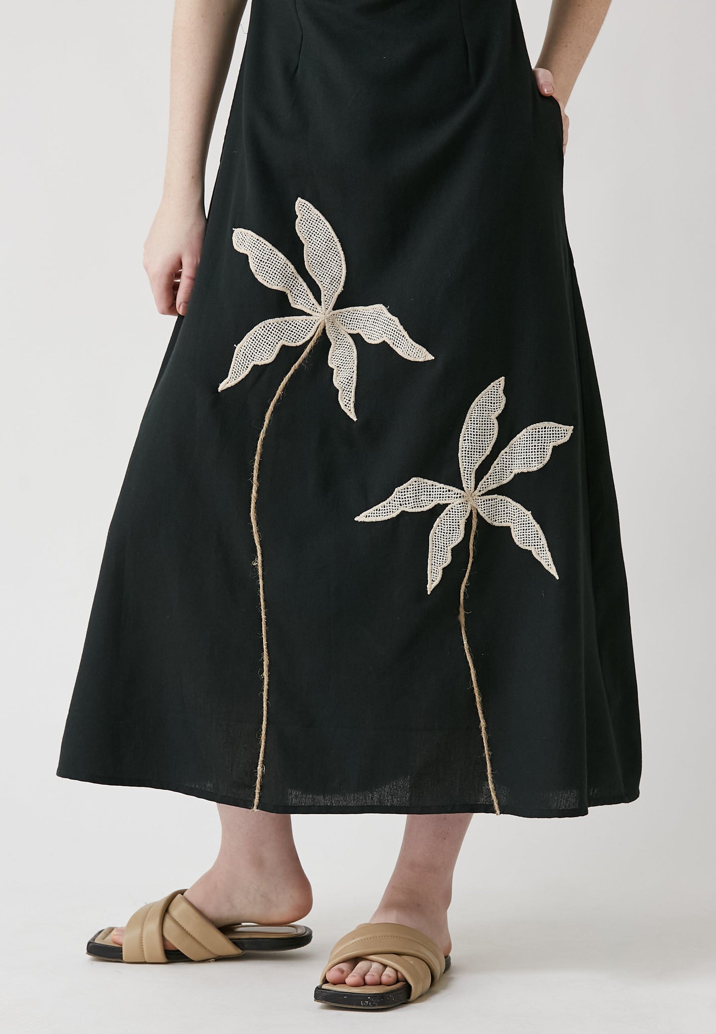 Abito lungo nero Covin