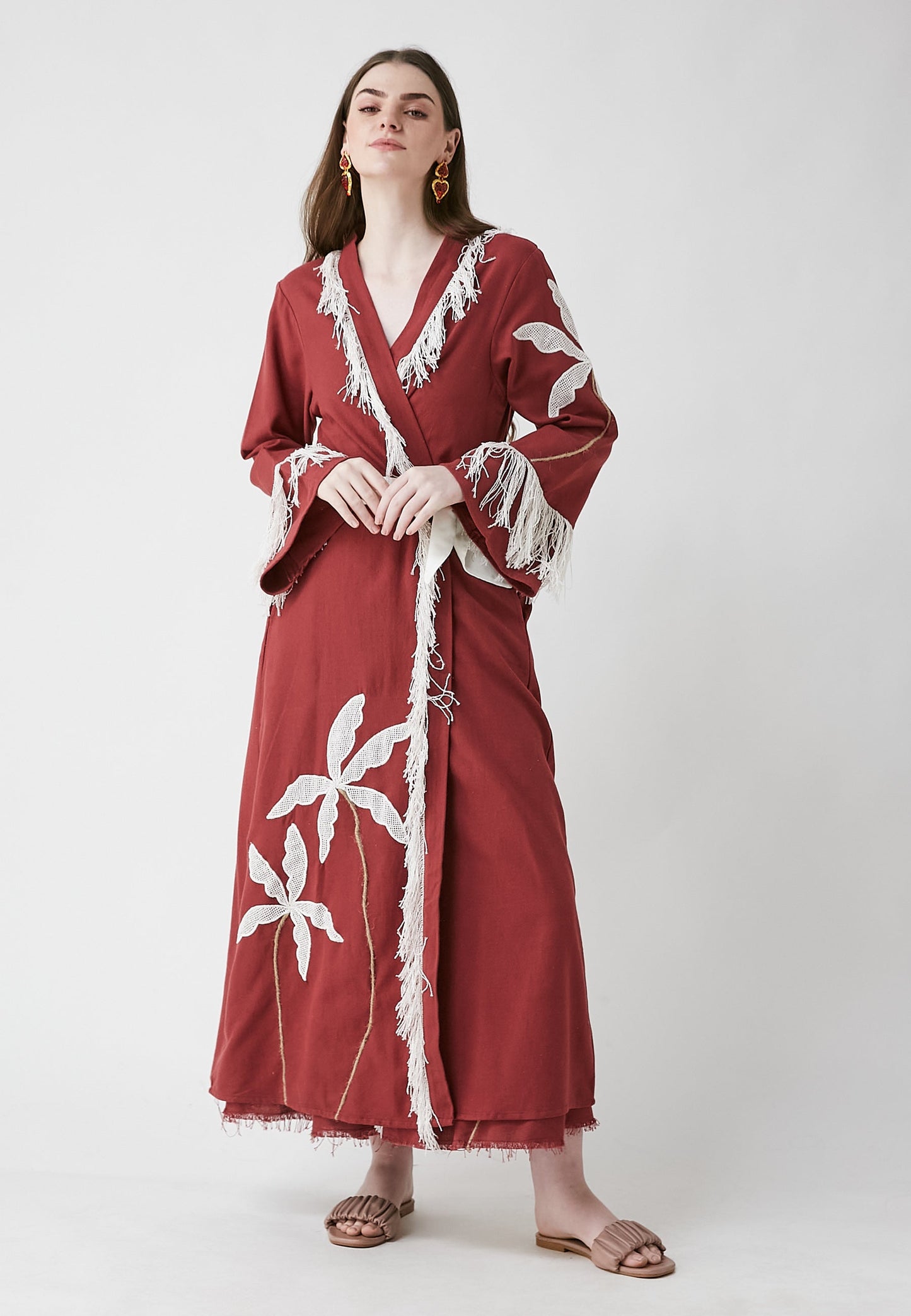 Kimono largo de cerezas Horizon