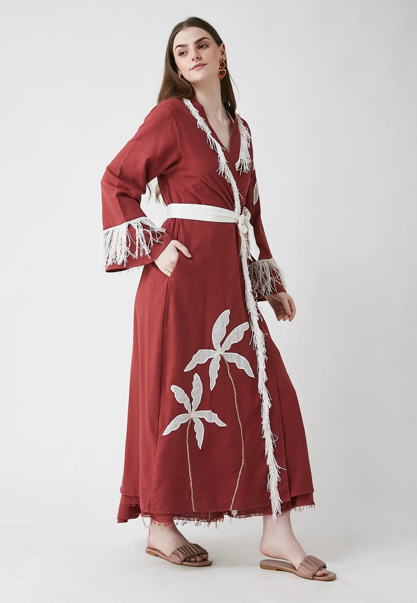 Kimono largo de cerezas Horizon