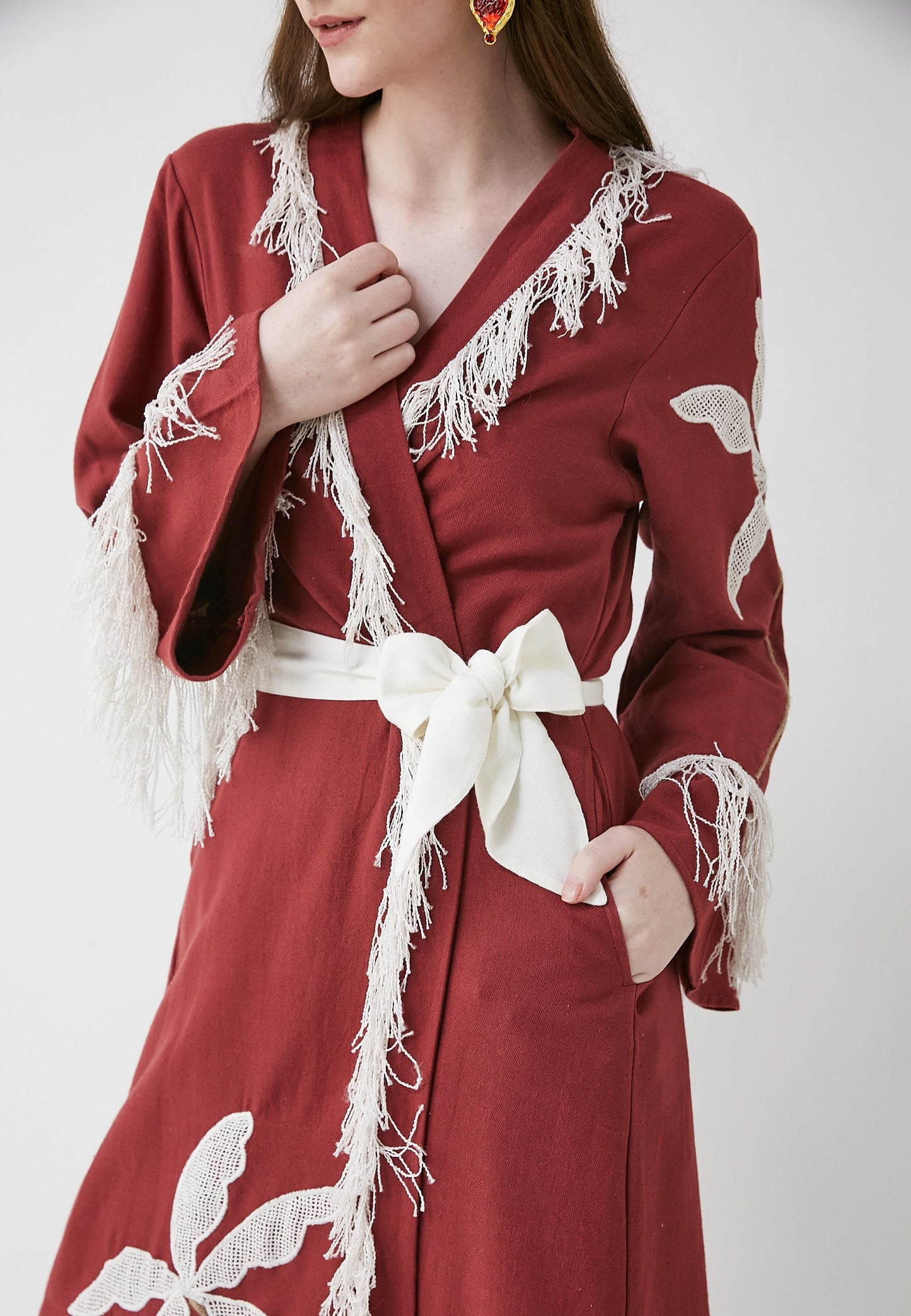 Kimono largo de cerezas Horizon