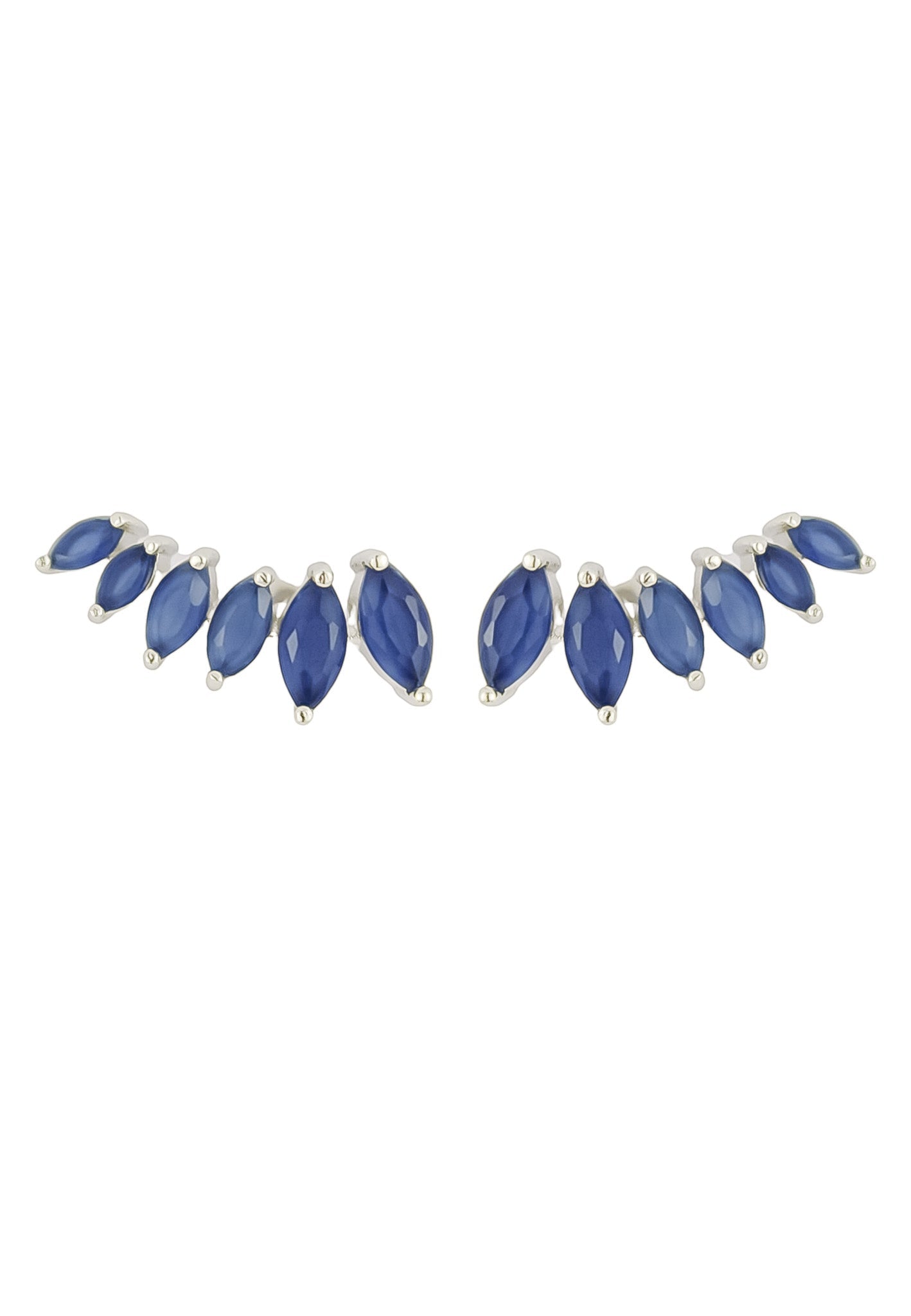 silver stepping earrings Bombay Sunset