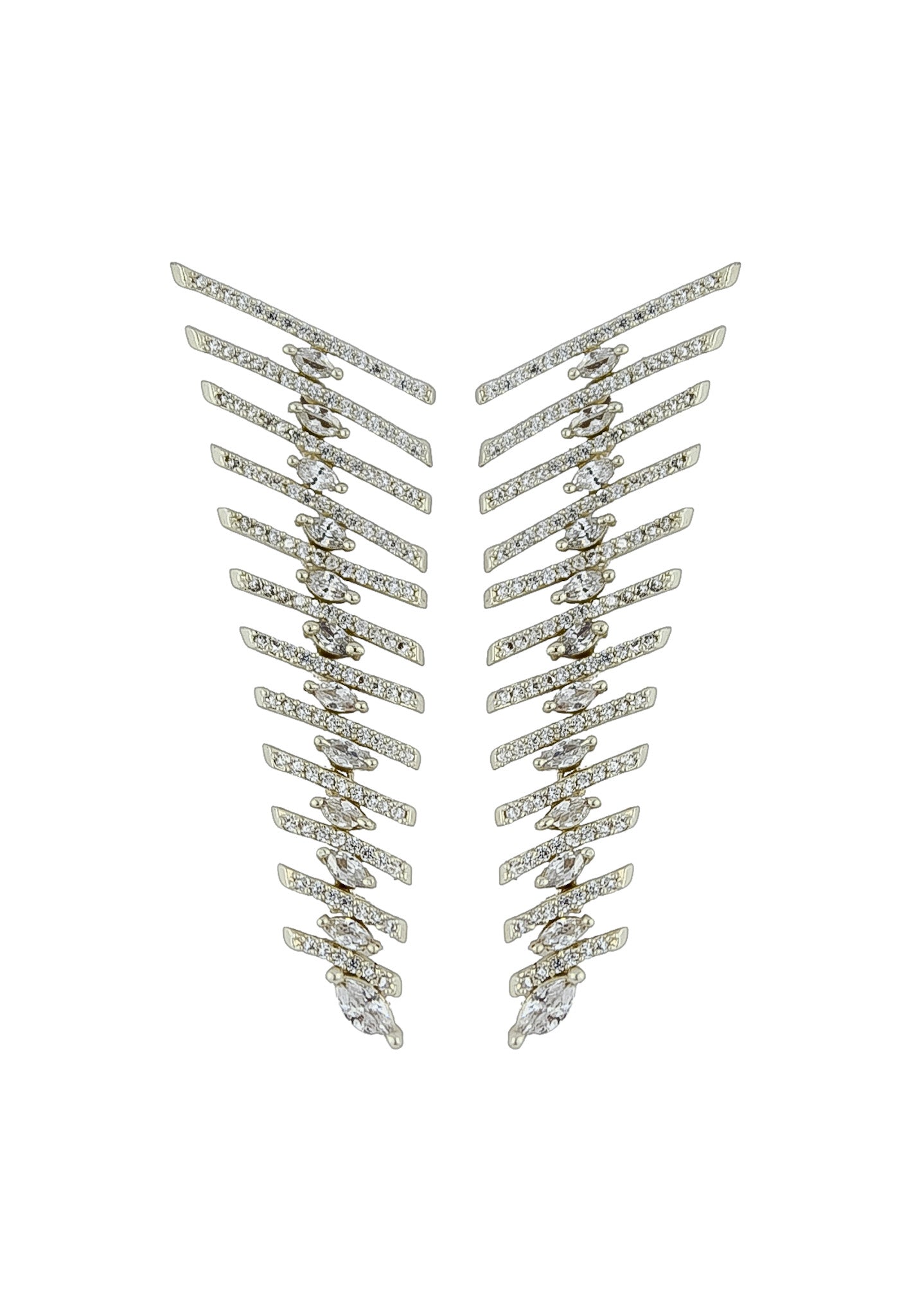 fishbone earrings Bombay Sunset