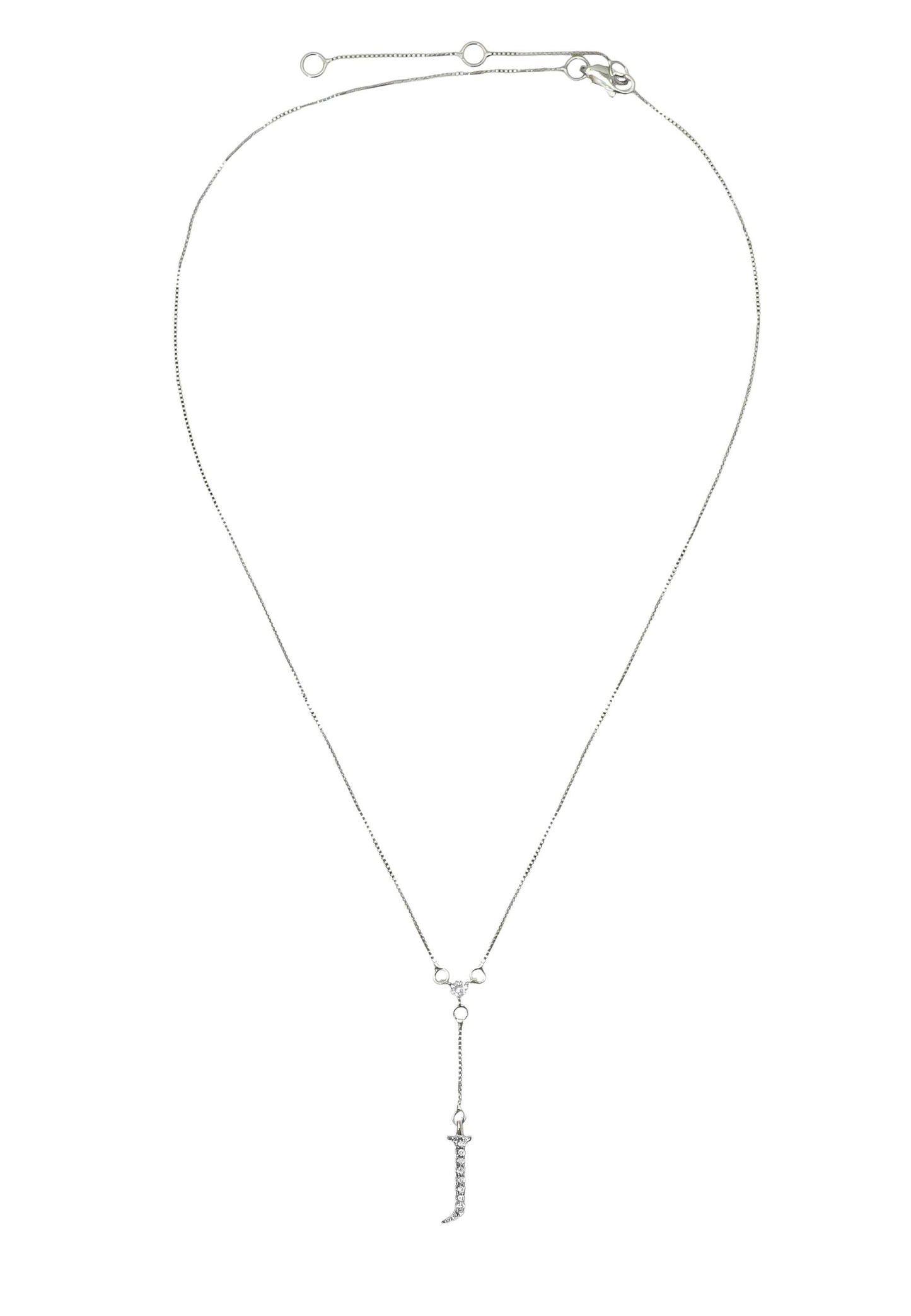 silver alphabets necklaces Bombay Sunset