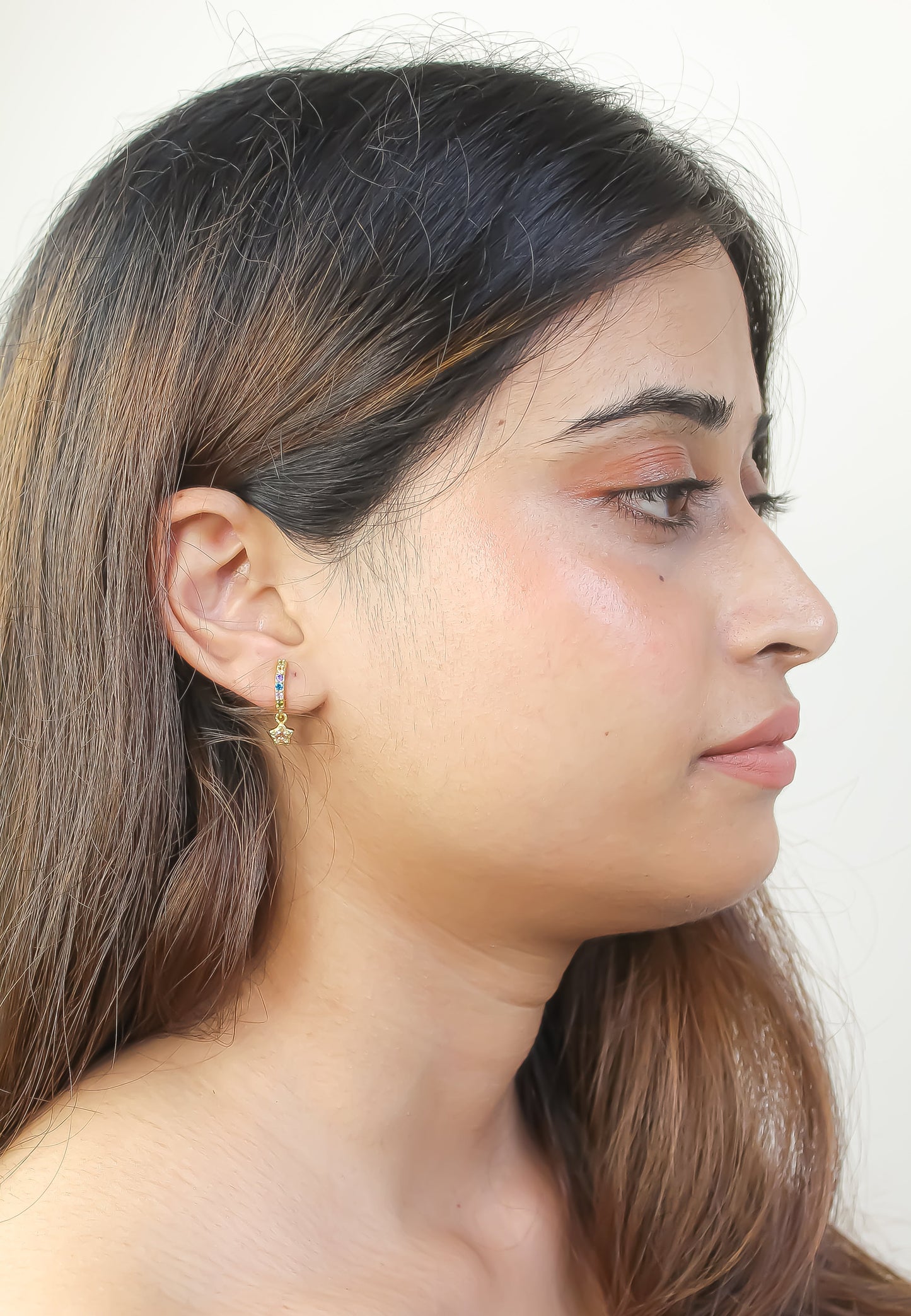 crescent moon star earrings Bombay Sunset